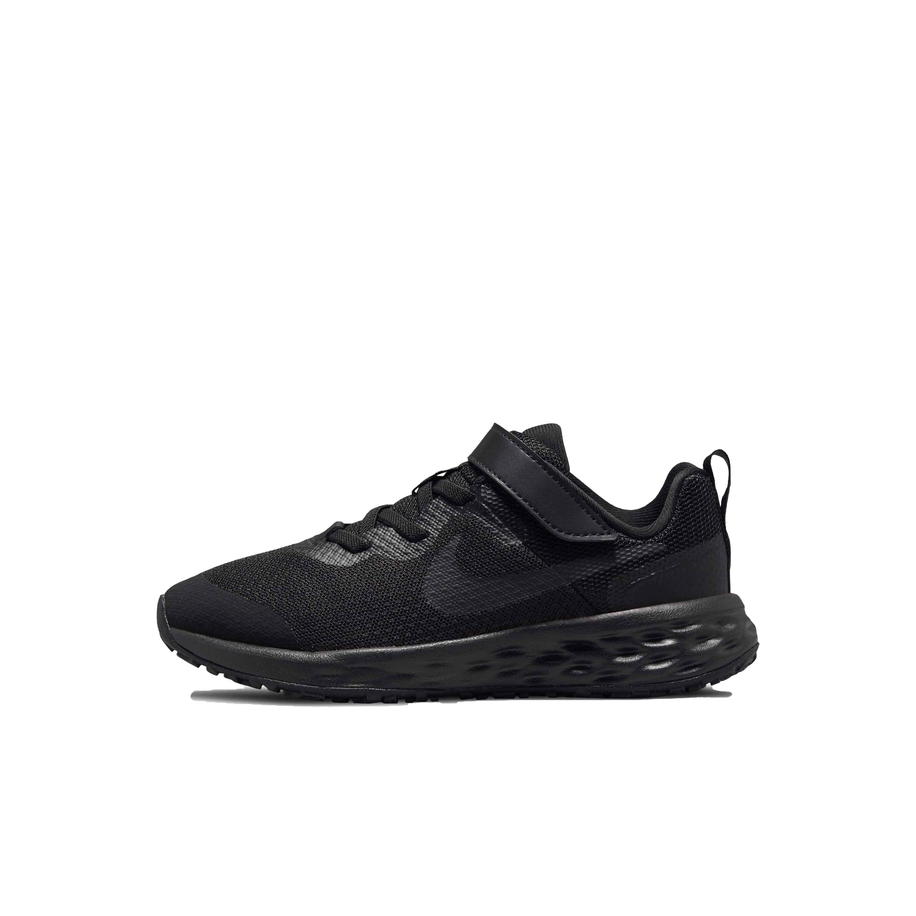 Nike Revolution 6 "Black/Black/Dark Smoke Grey" Preschool Boys' Running Shoe - BLACK Thumbnail View 2