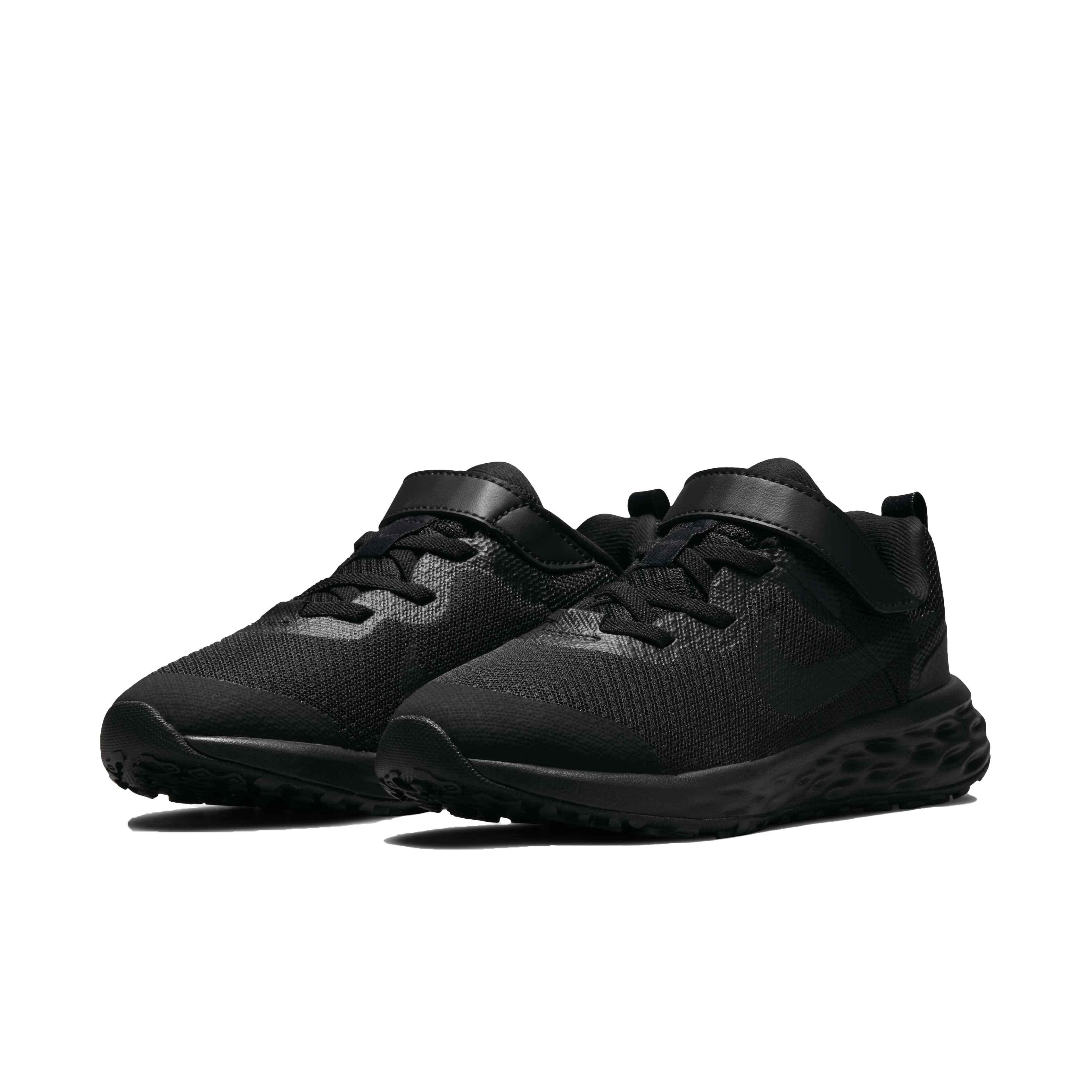 Nike Revolution 6 "Black/Black/Dark Smoke Grey" Preschool Boys' Running Shoe - BLACK Thumbnail View 3
