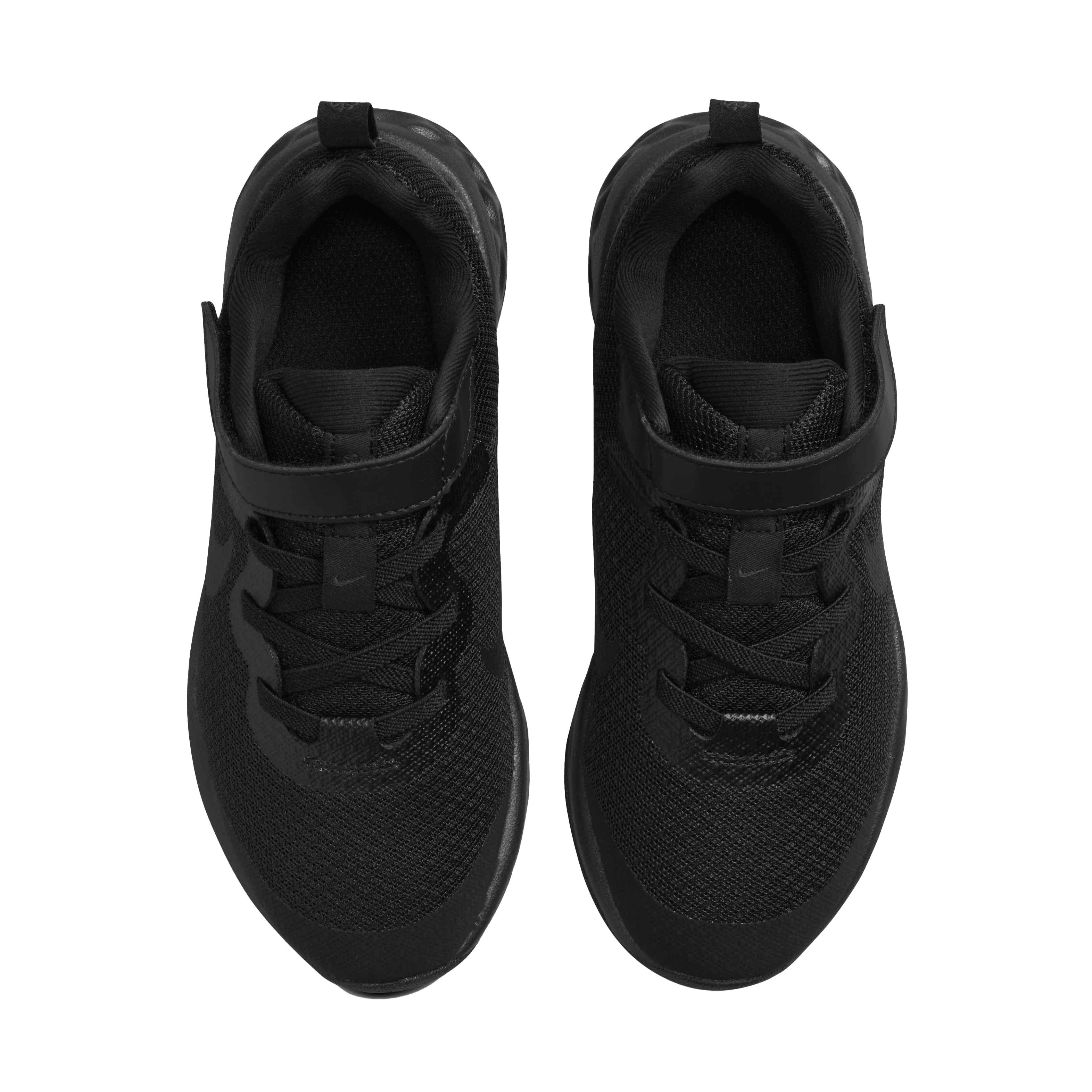 Nike Revolution 6 "Black/Black/Dark Smoke Grey" Preschool Boys' Running Shoe - BLACK Thumbnail View 4