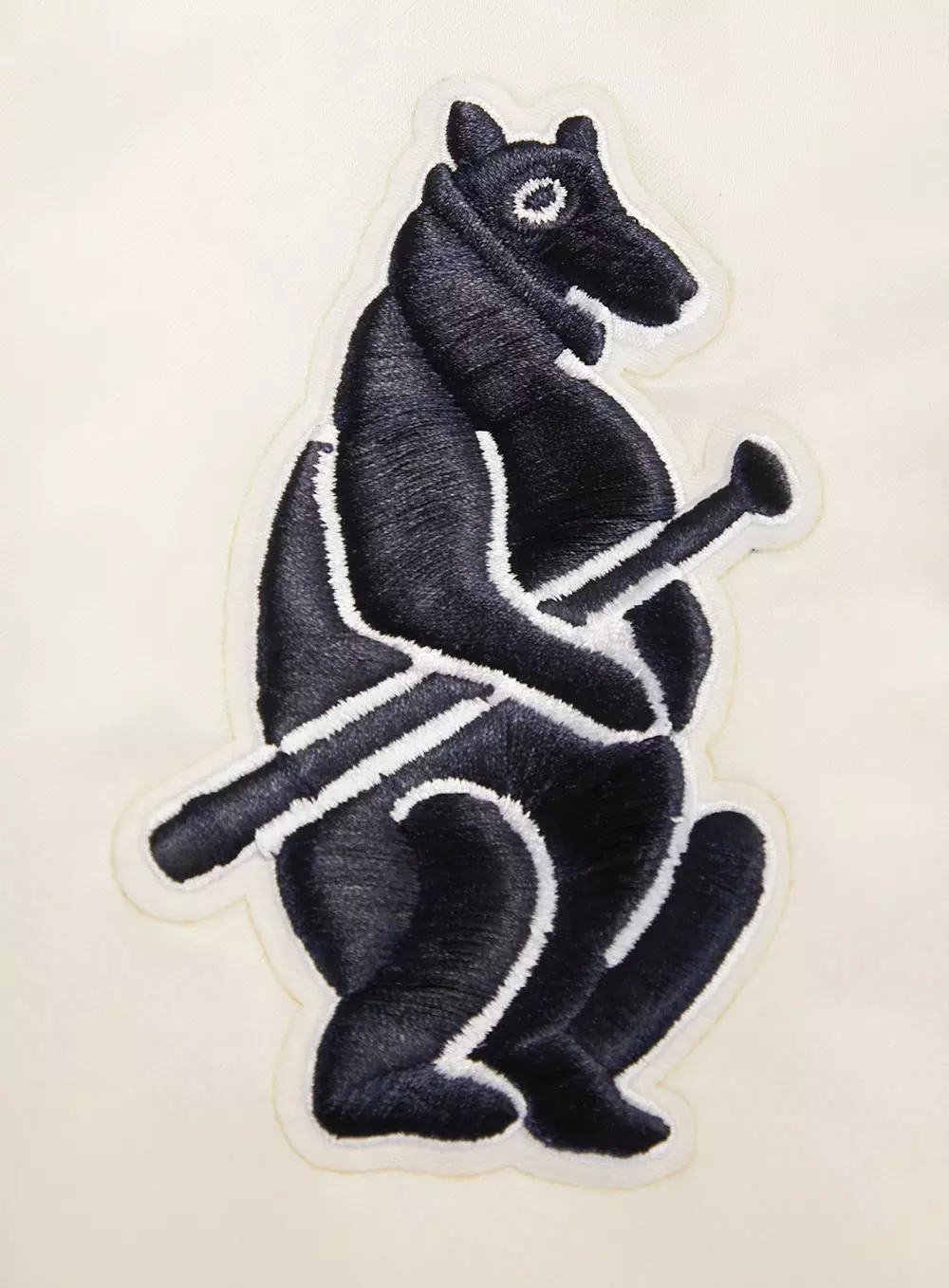 Pro Standard Men's MLB Chicago Cubs Retro Classic Rib Satin Jacket - Eggshell/Navy - EGGSHELL/NAVY