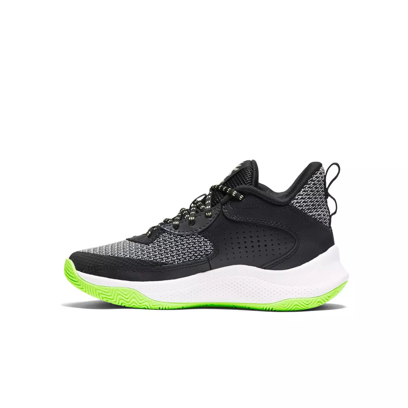 Under Armour Curry 3Z 24 "Black/Green/White" Grade School Boys' Basketball Shoe - BLACK/GREEN/WHITE