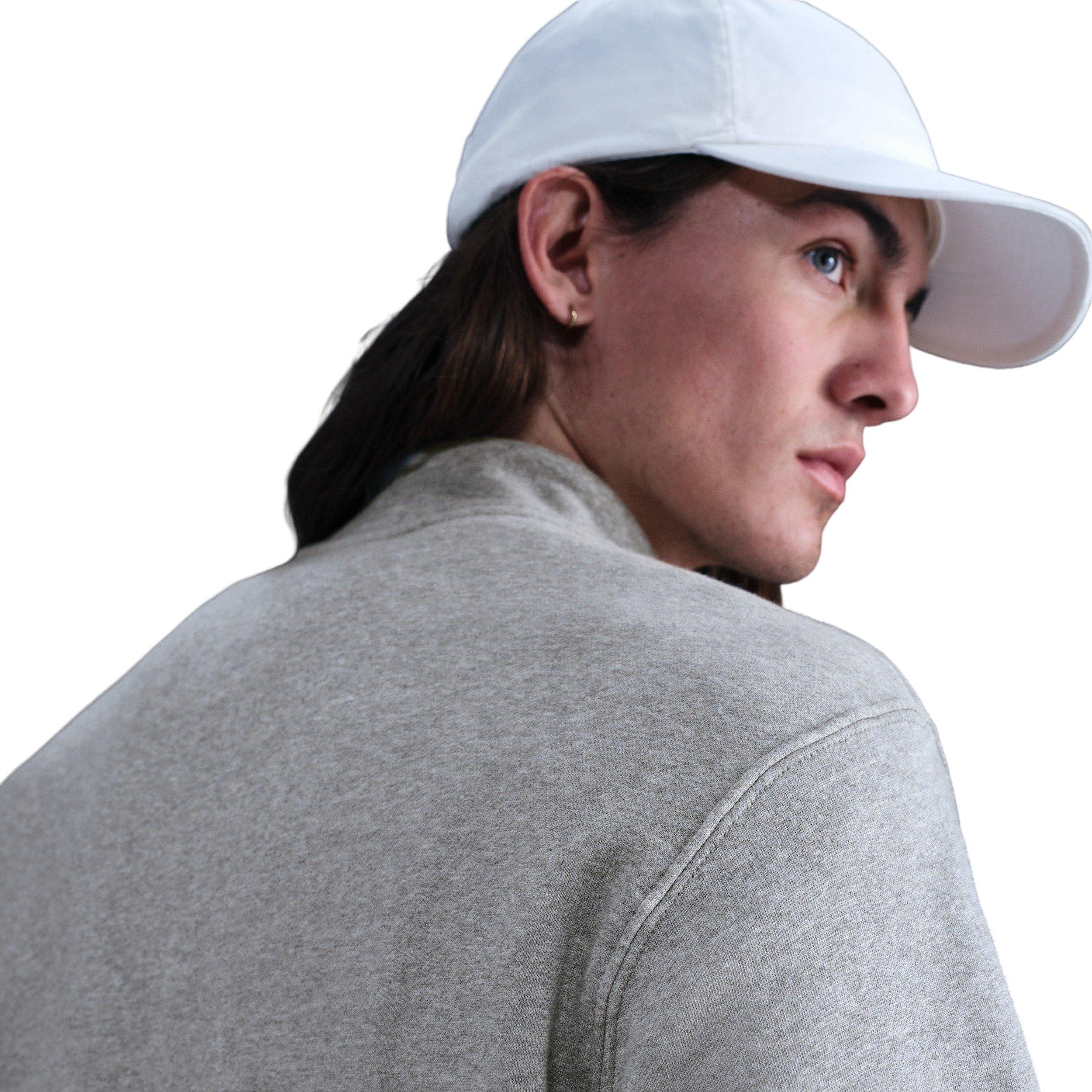 Nike Men's Sportswear Club 1/2-Zip Fleece Top -Grey - GREY Thumbnail View 2