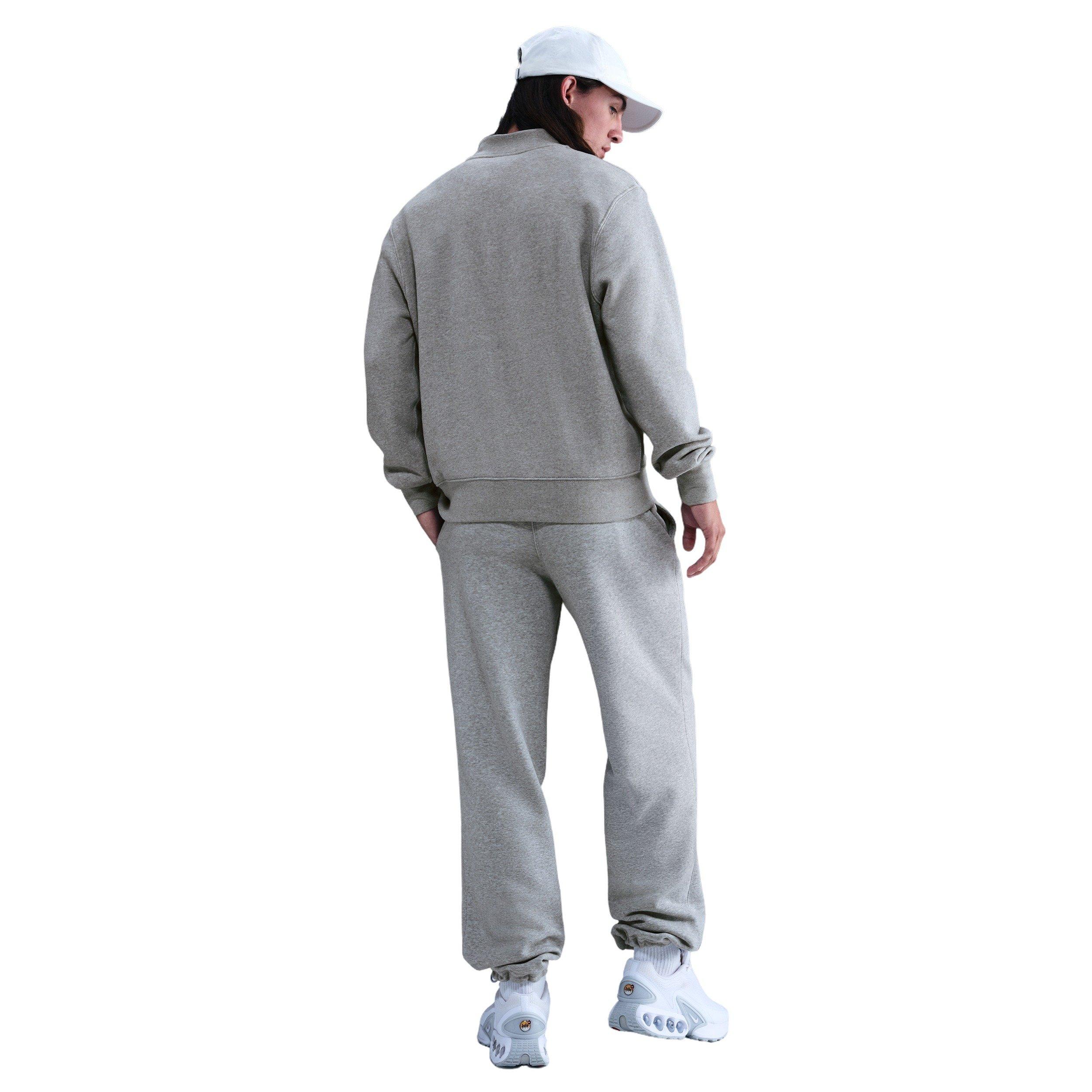 Nike Men's Sportswear Club 1/2-Zip Fleece Top - Grey - GREY Thumbnail View 5