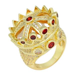 King Ice Iced Crown Ring - Gold - GOLD