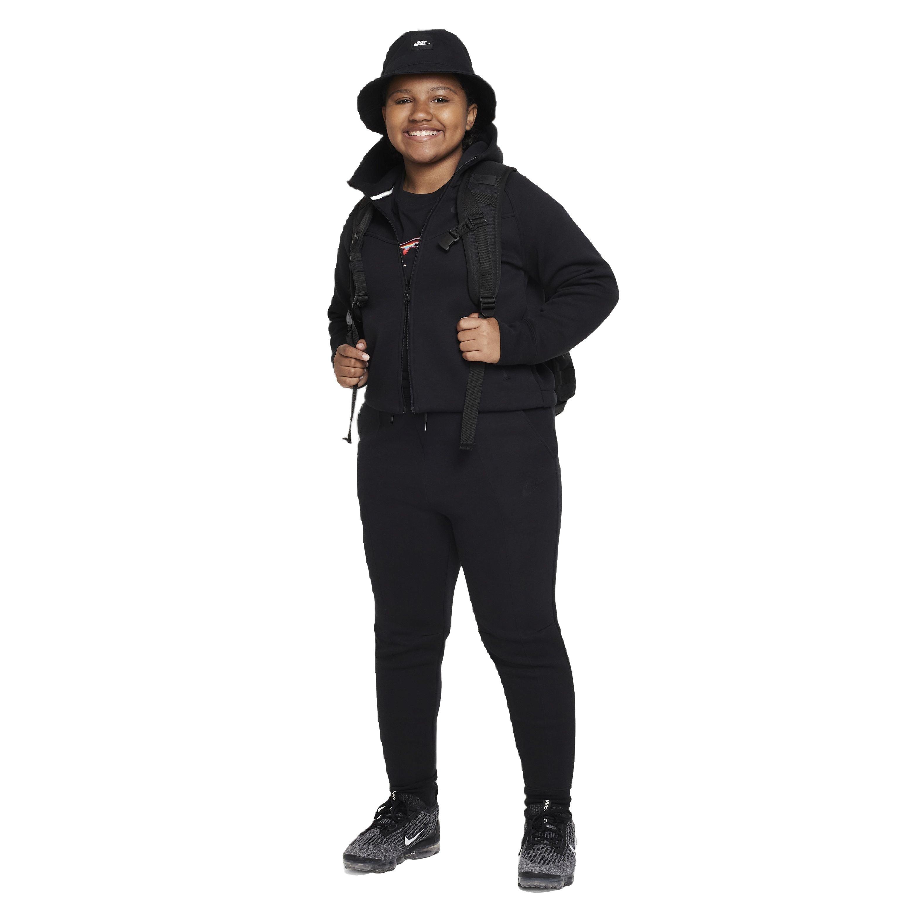 Nike Sportswear Tech Fleece FZ Long-Sleeve Big Girls' Black Jacket
