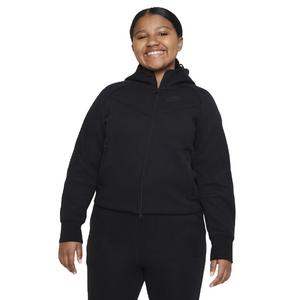 Nike Big Girls' Sportswear Tech Fleece FZ Long-Sleeve Jacket -Black