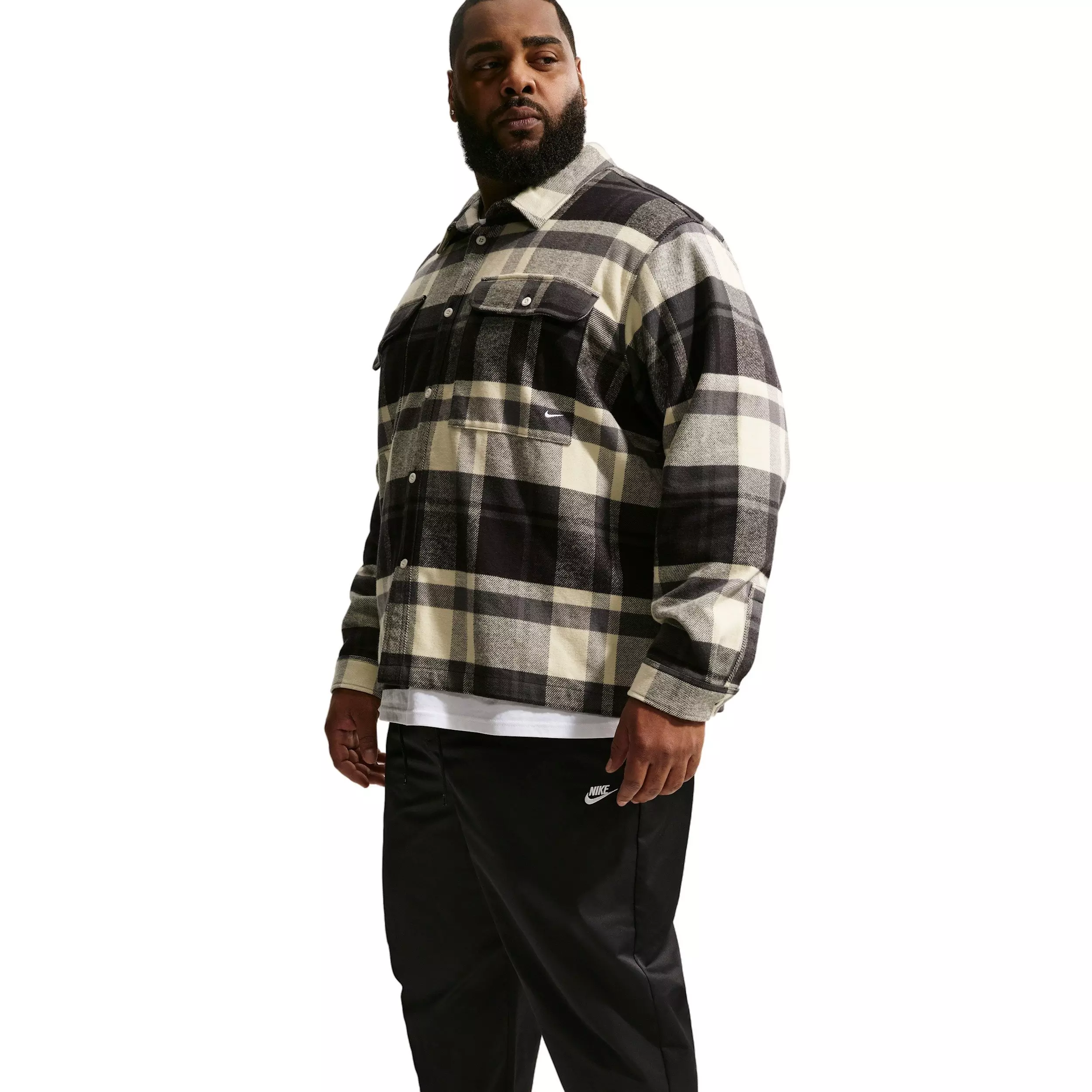 Nike Men's Club Woven Tapered Twill Pants - BLACK