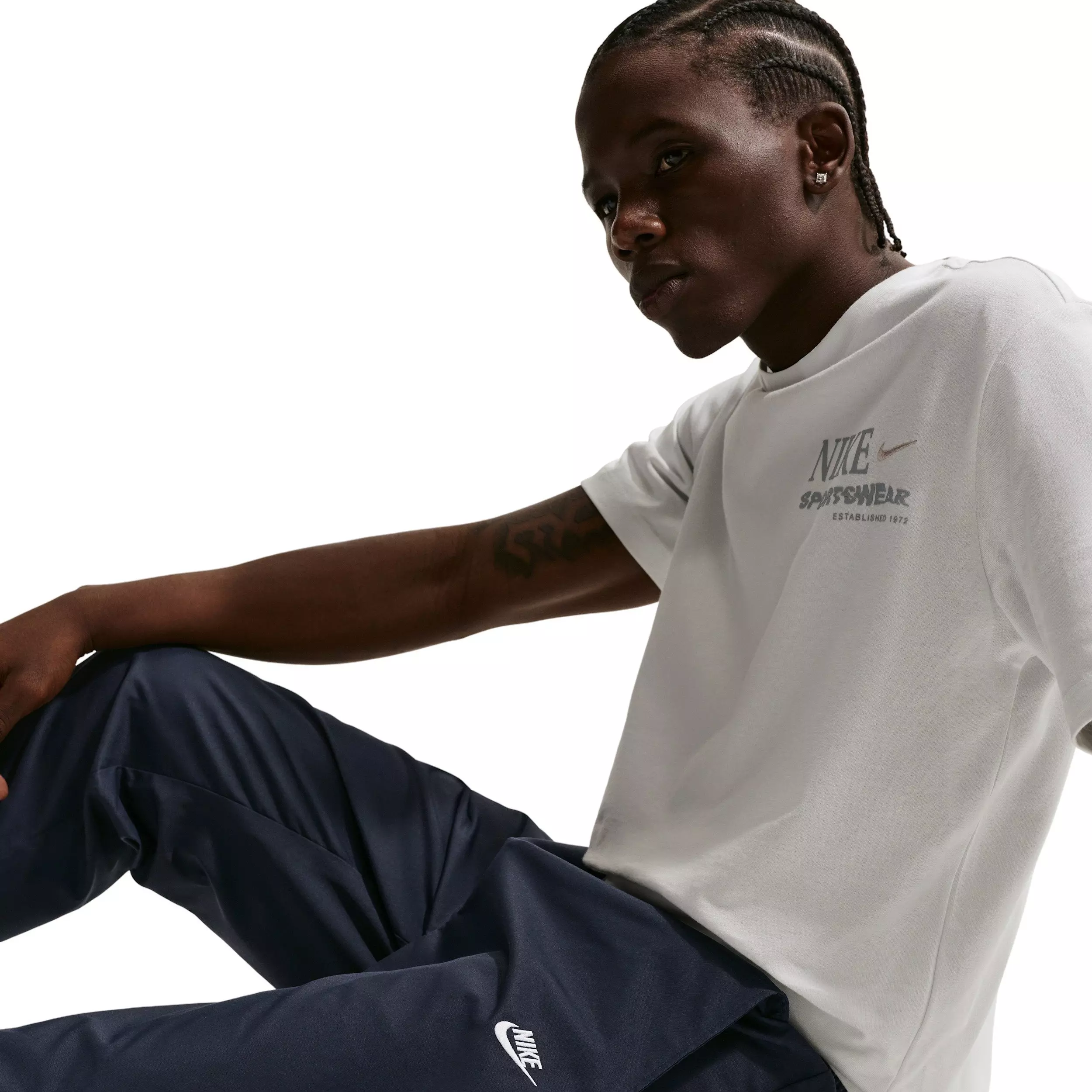 Nike Men's Club Woven Tapered Pants - BLUE