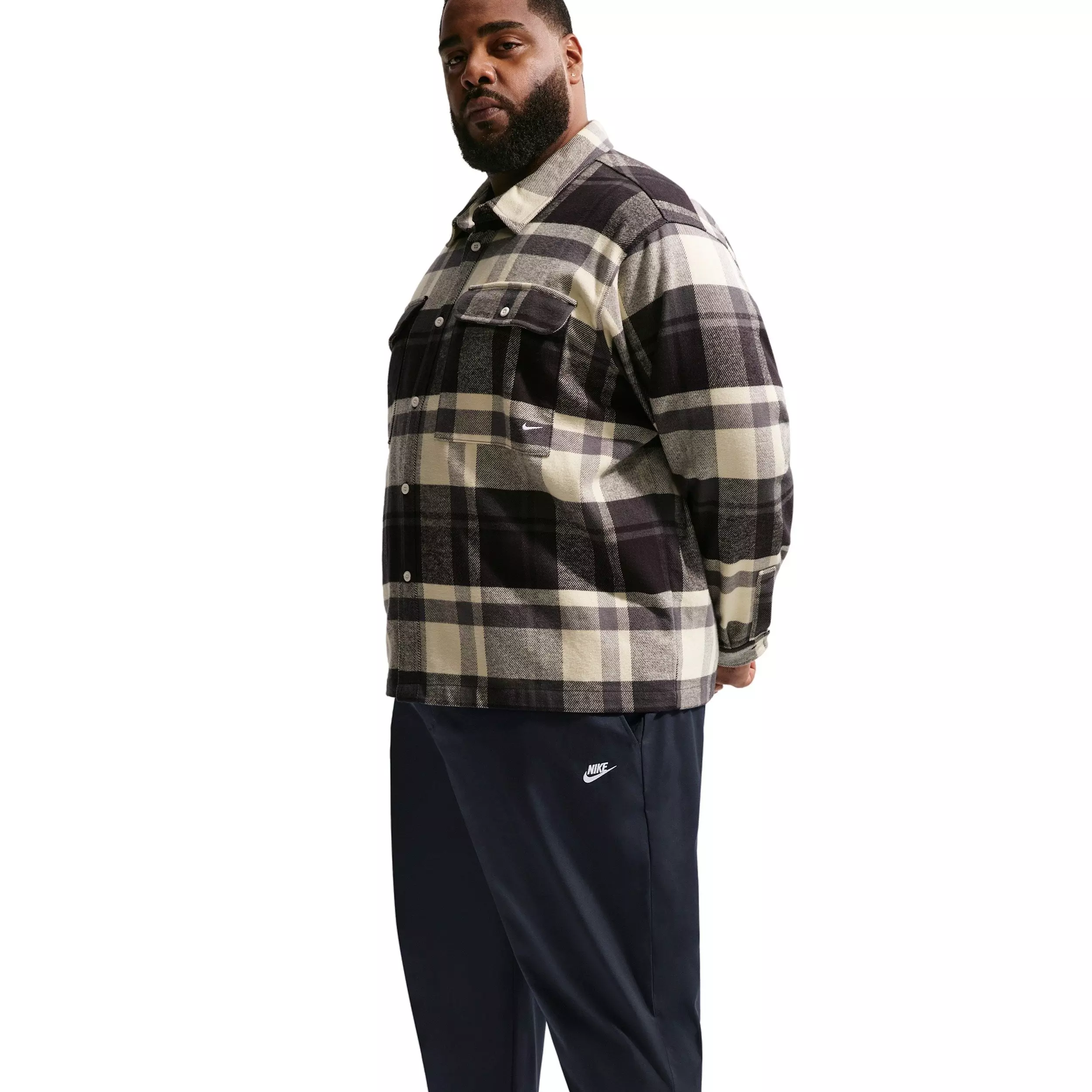 Nike Men's Club Woven Tapered Twill Pants - BLUE