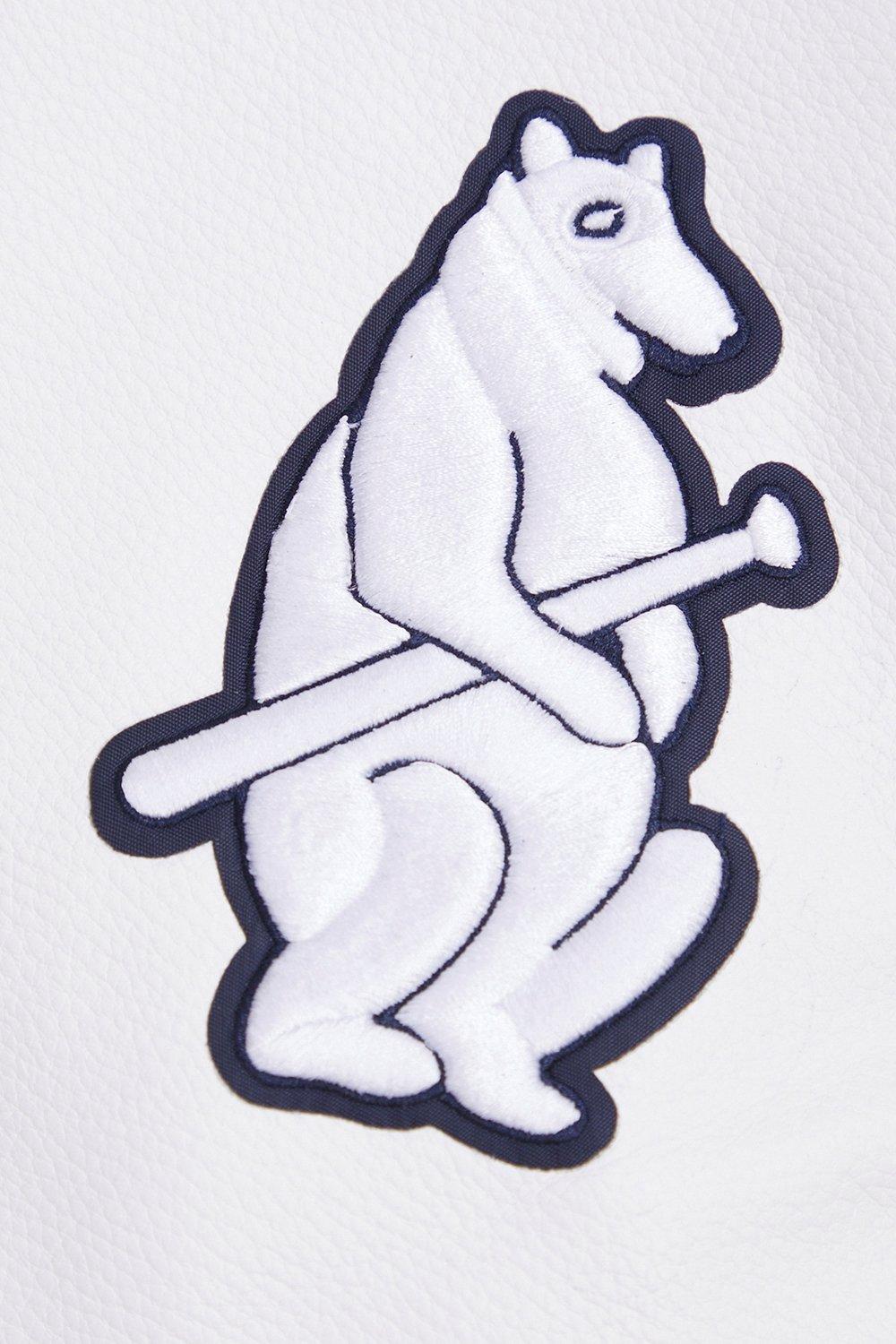 Pro Standard Men's MLB Chicago Cubs Retro Classic Rib Wool Varsity Jacket -Navy/White - NAVY/WHITE Thumbnail View 9