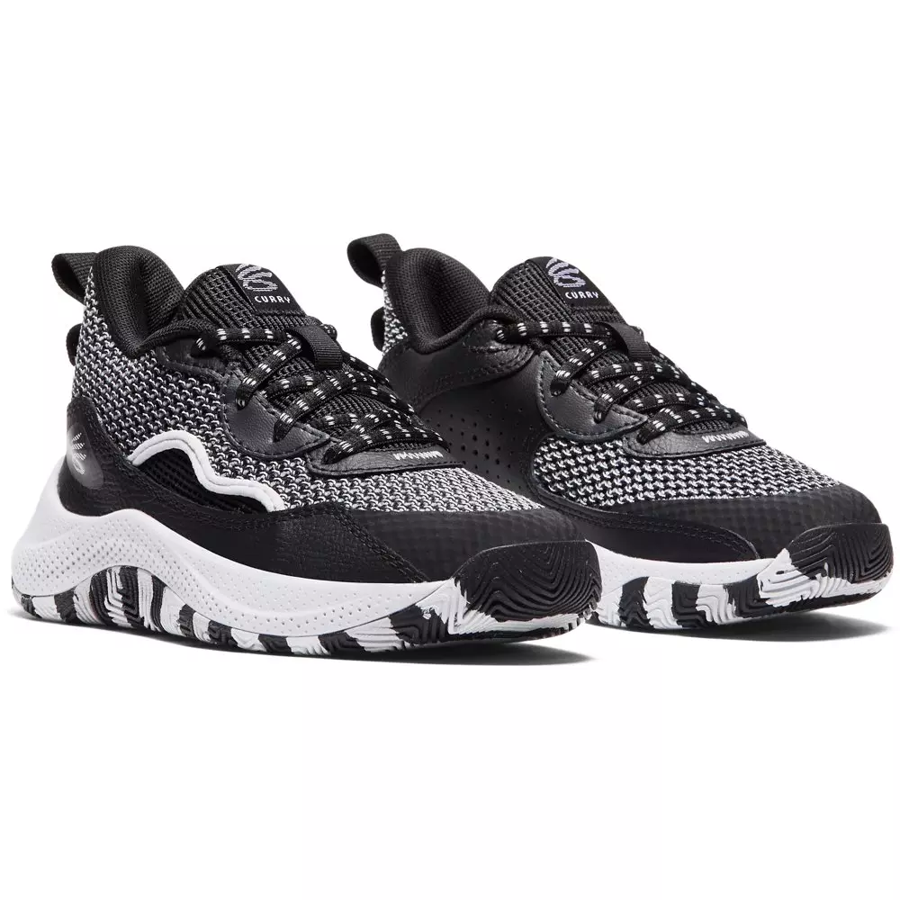 Under Armour Curry 3Z 24 "Black/Halo Grey" Preschool Boys' Basketball Shoe - BLACK/GREY