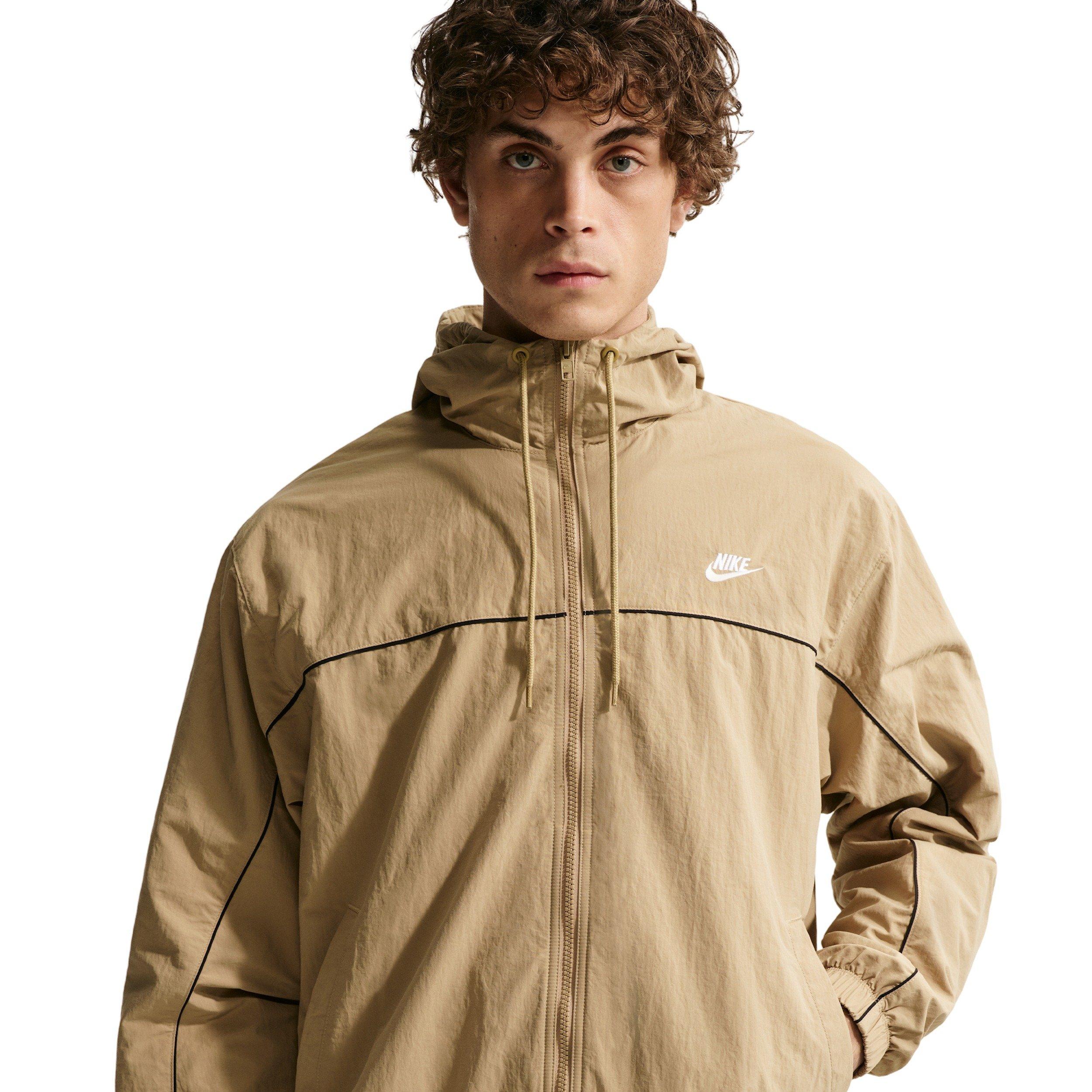 Nike Men's Club Athlete Hooded Jacket - Beige - BEIGE Thumbnail View 1
