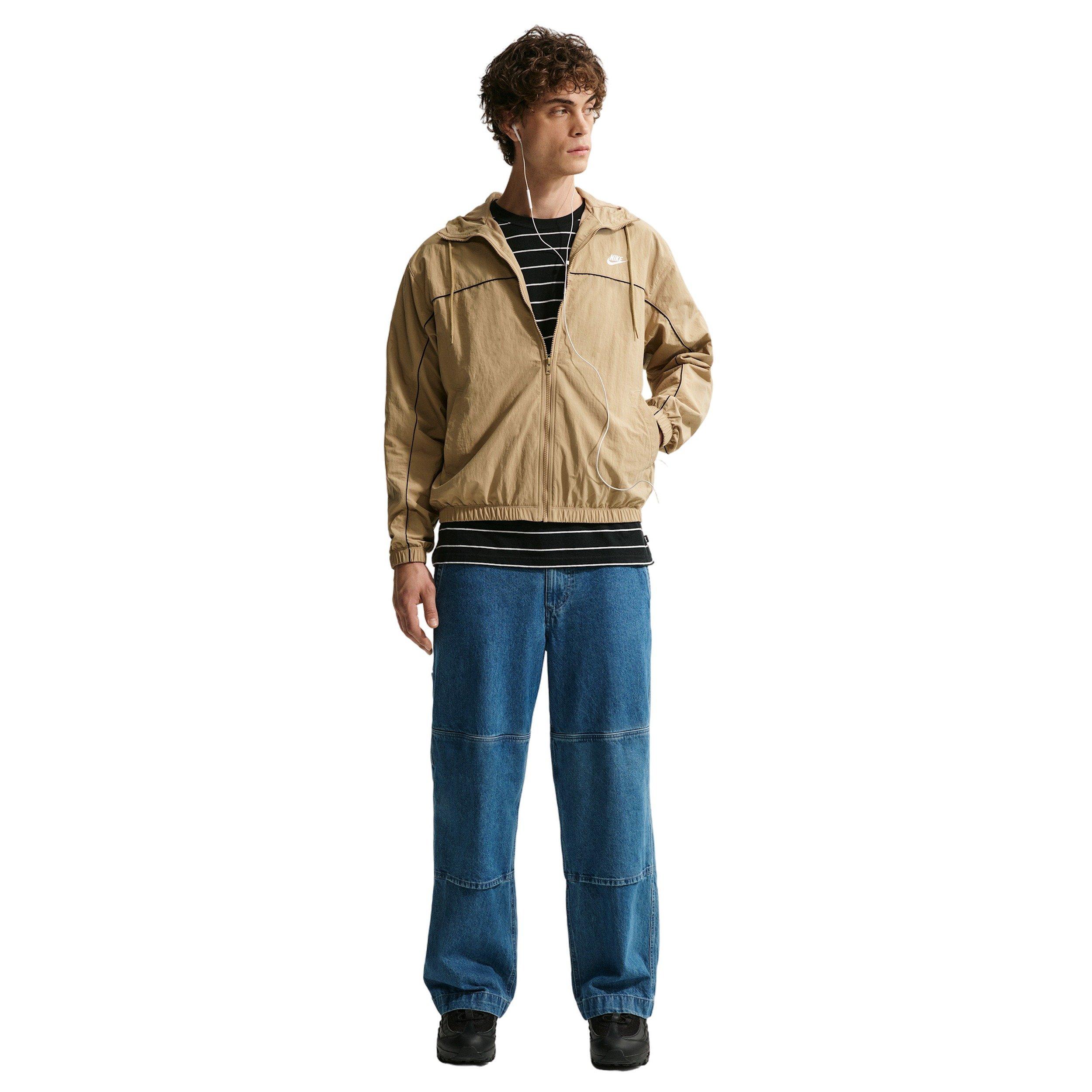 Nike Men's Club Athlete Hooded Jacket - Beige - BEIGE Thumbnail View 4