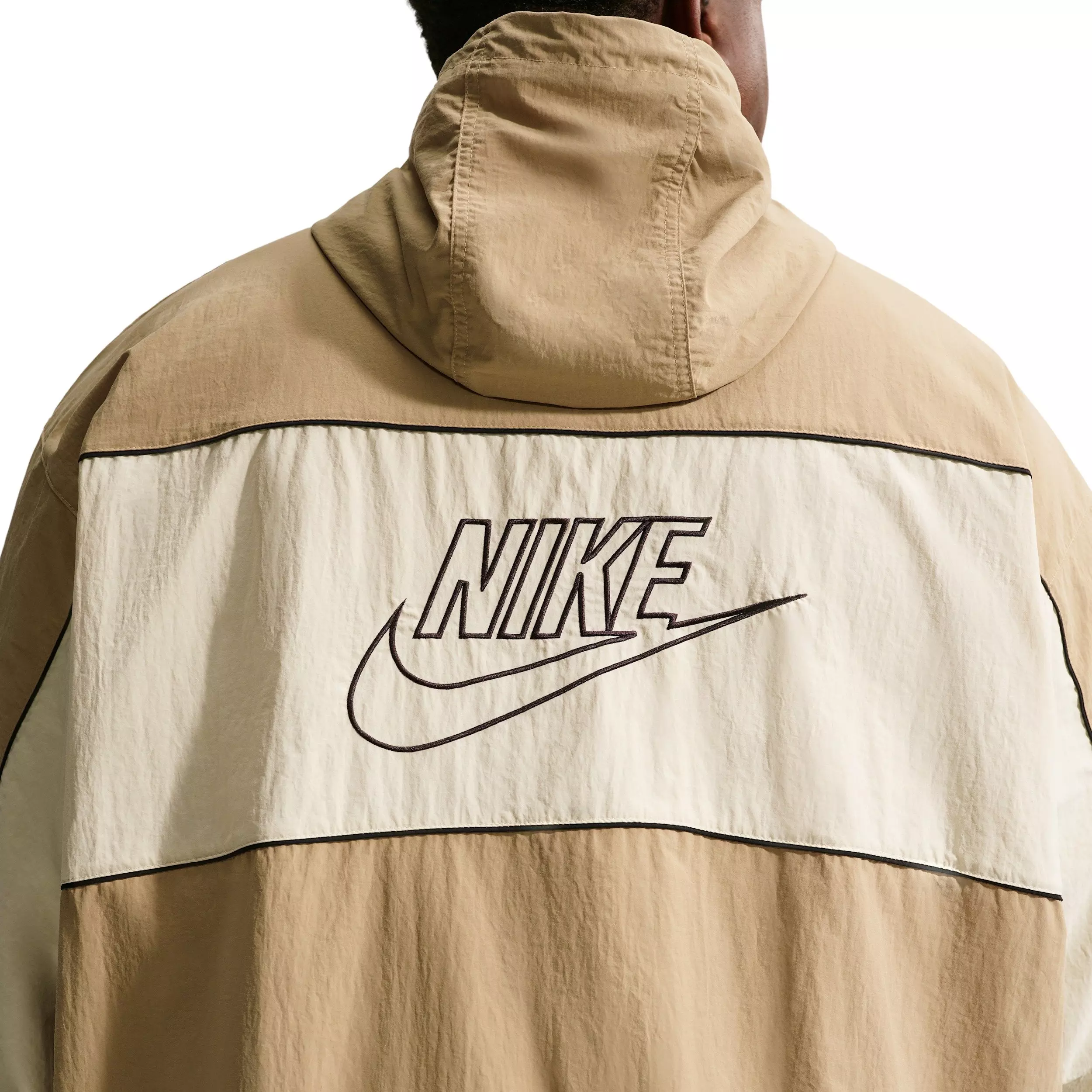 Nike Men's Club Athlete Hooded Jacket -Beige - BEIGE