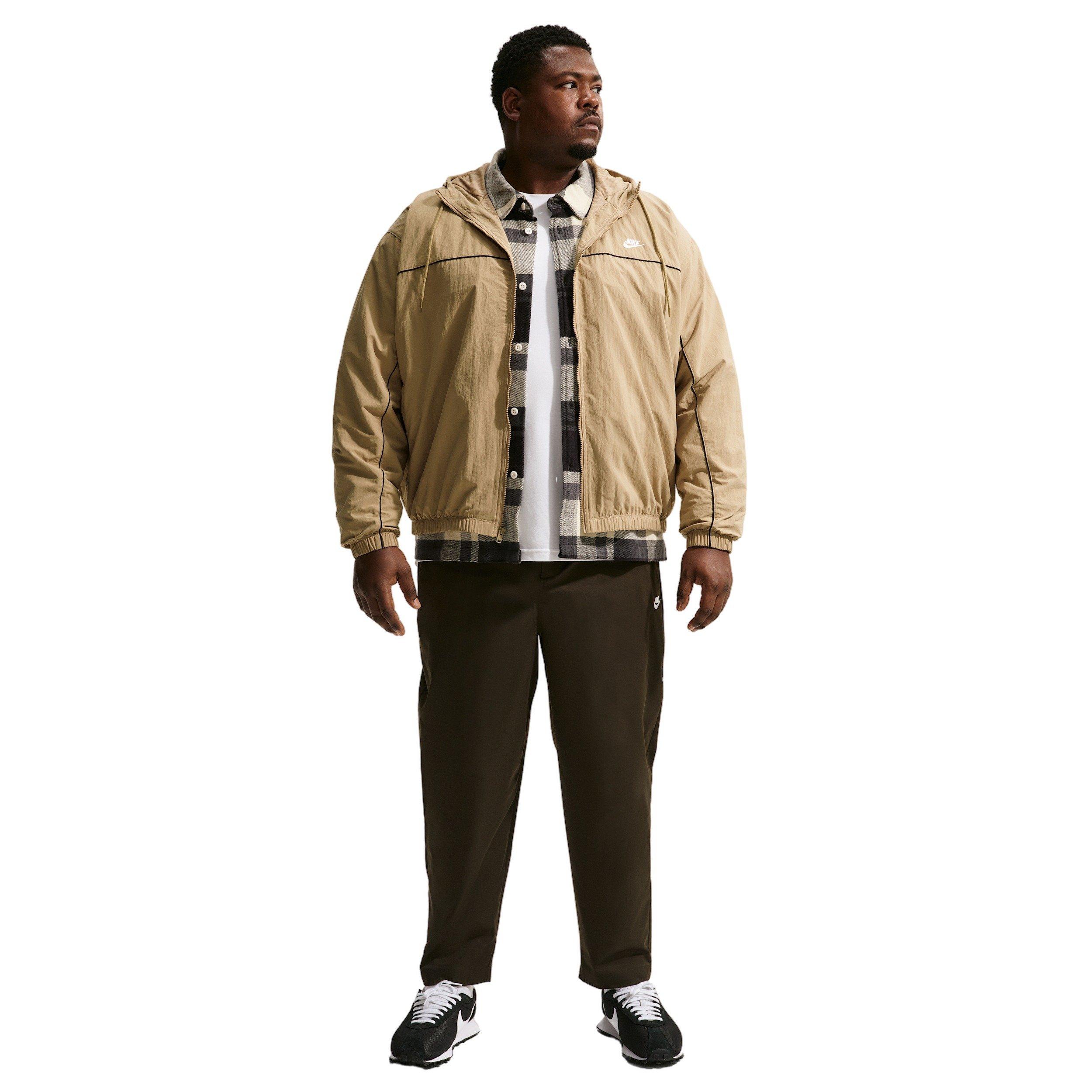 Nike Men's Club Athlete Hooded Jacket -Beige - BEIGE Thumbnail View 9