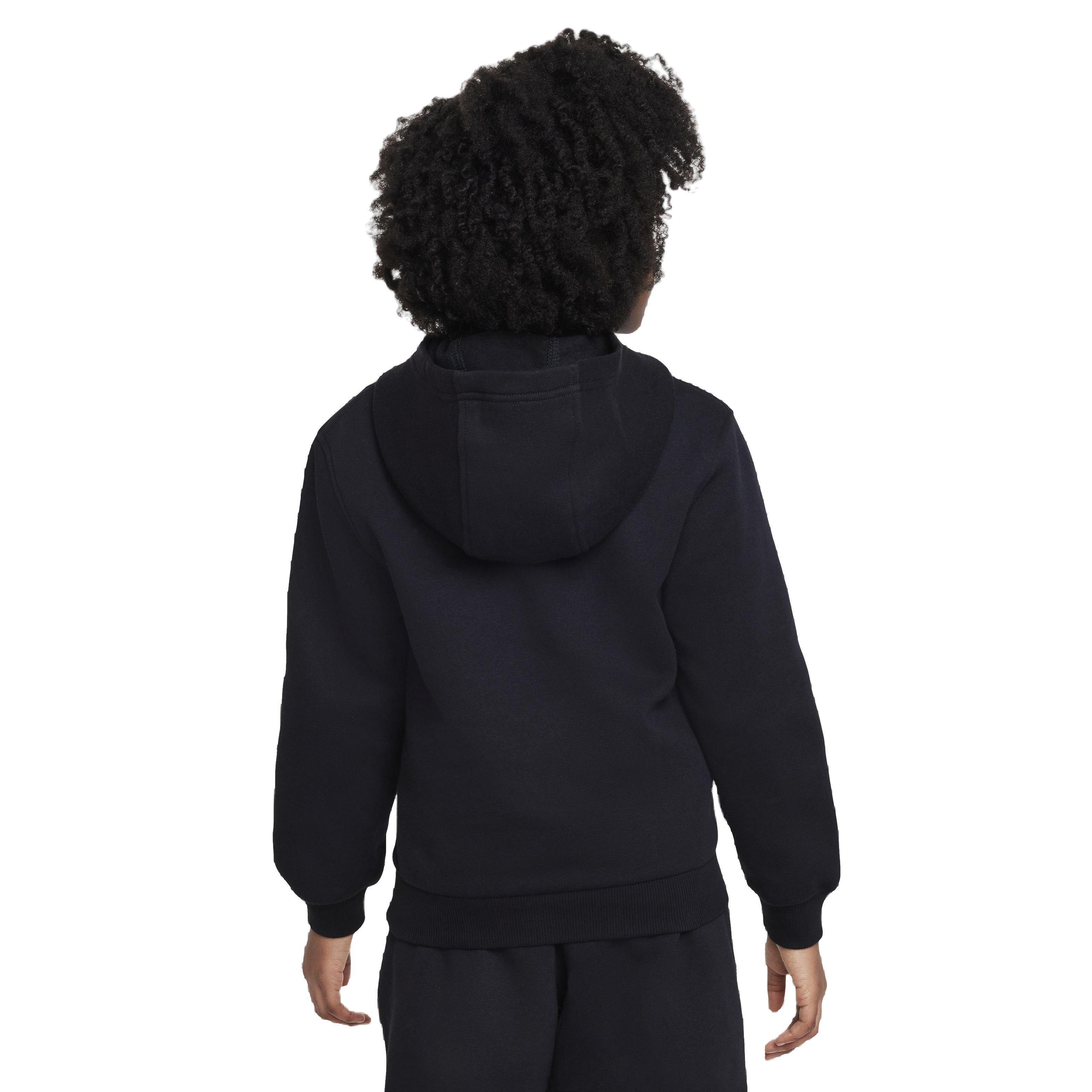 Nike Big Kids' Sportswear Club Fleece HBR Hoodie - Black - BLACK Thumbnail View 2