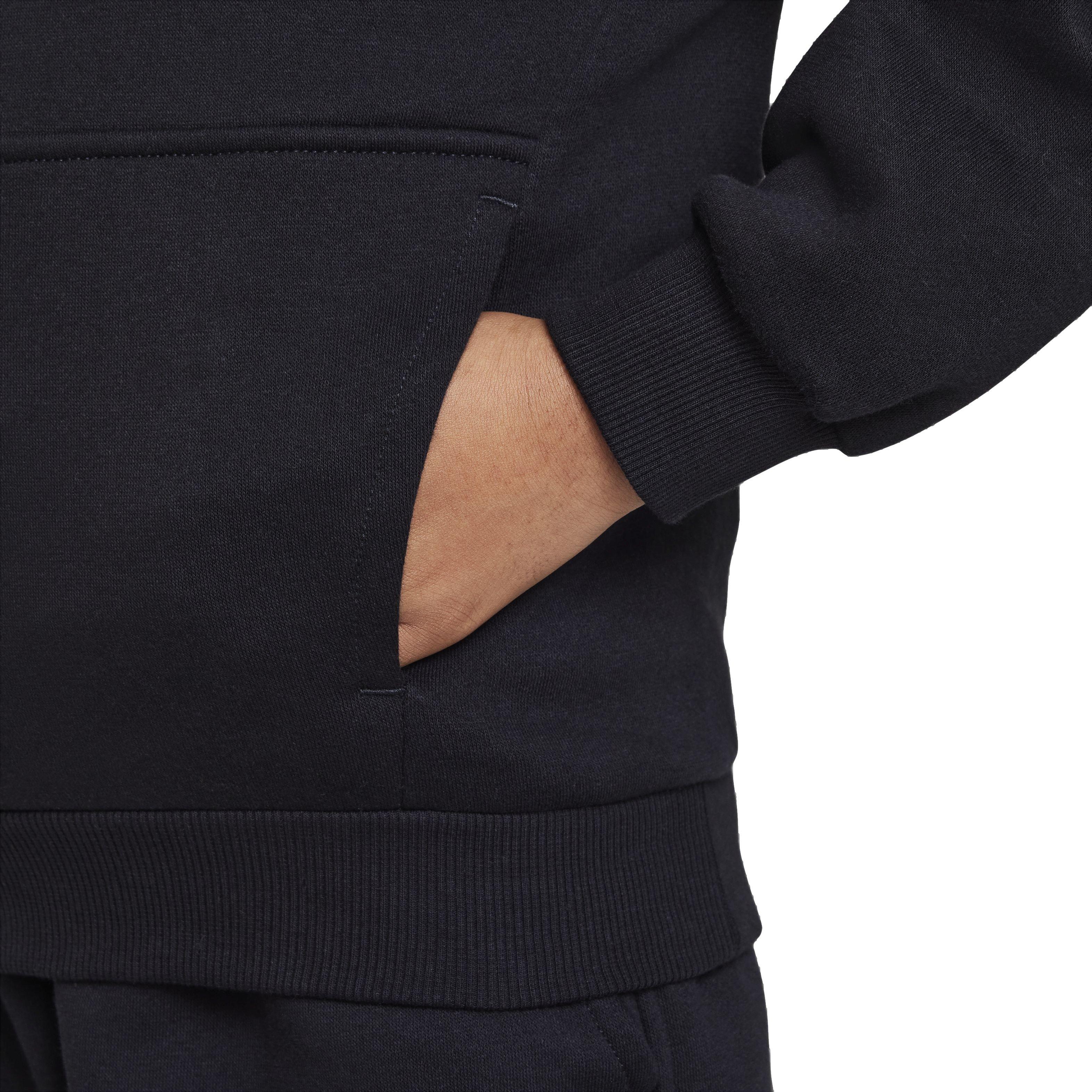 Nike Big Kids' Sportswear Club Fleece HBR Hoodie - Black - BLACK Thumbnail View 4