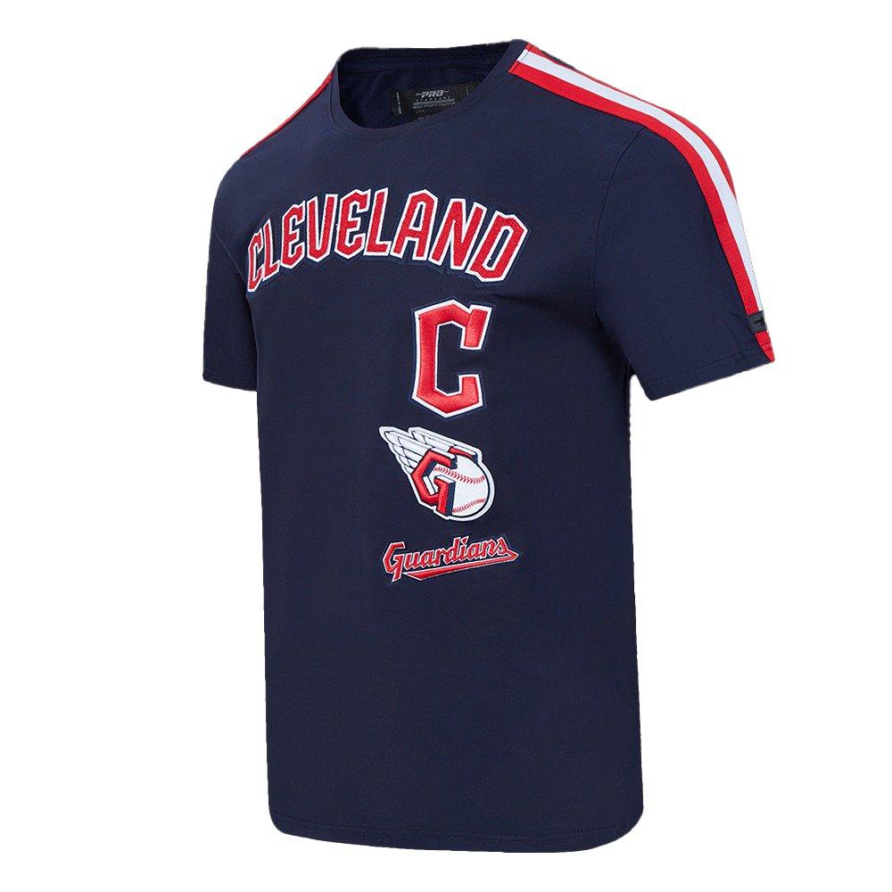 Pro Standard Men's MLB Cleveland Guardians Retro Classic Single Jersey Striped Tee - Navy/Red - NAVY/RED Thumbnail View 3