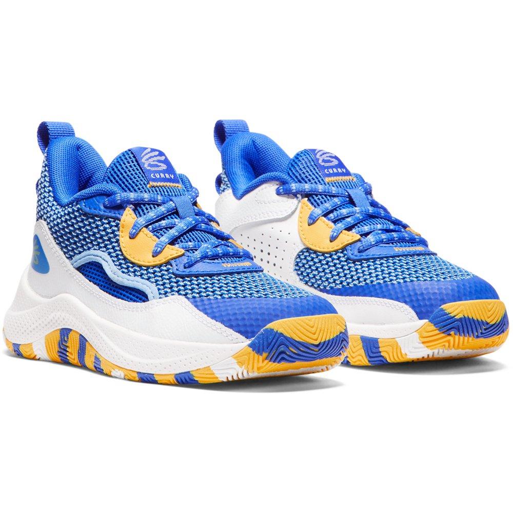 Under Armour Curry 3Z 24 Preschool Boys' "Team Royal/White/Taxi" Basketball Shoe