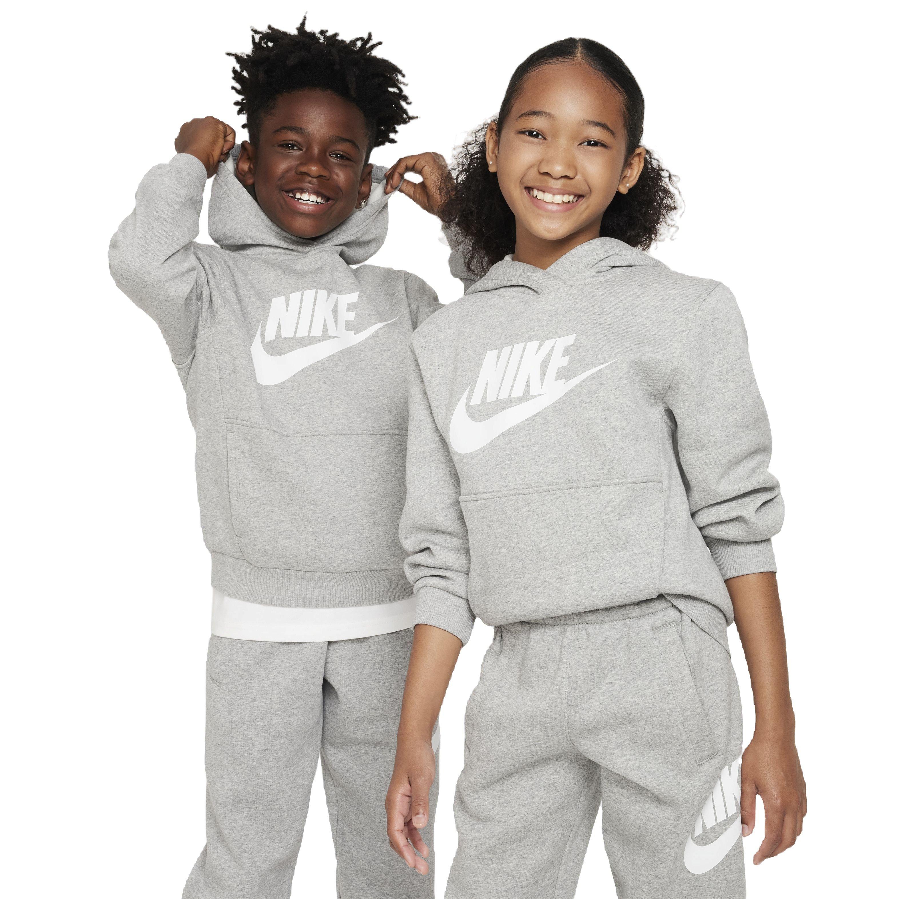 Nike Big Kids' Sportswear Club Fleece HBR Hoodie -  Grey - GREY Thumbnail View 1