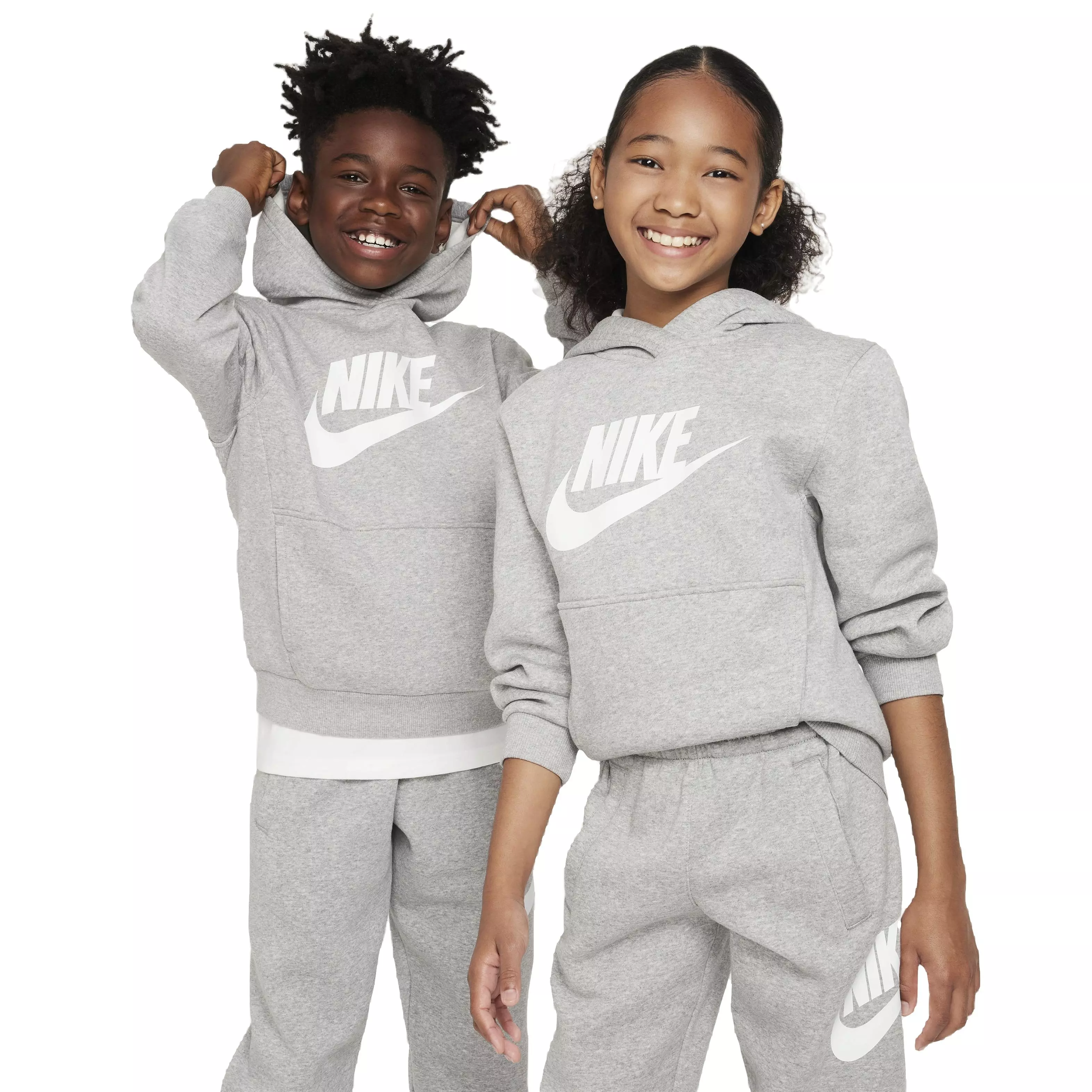 Nike Big Kids' Sportswear Club Fleece HBR Hoodie -  Grey - GREY