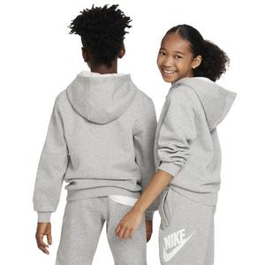 Nike Big Kids' Sportswear Club Fleece HBR Hoodie -Grey