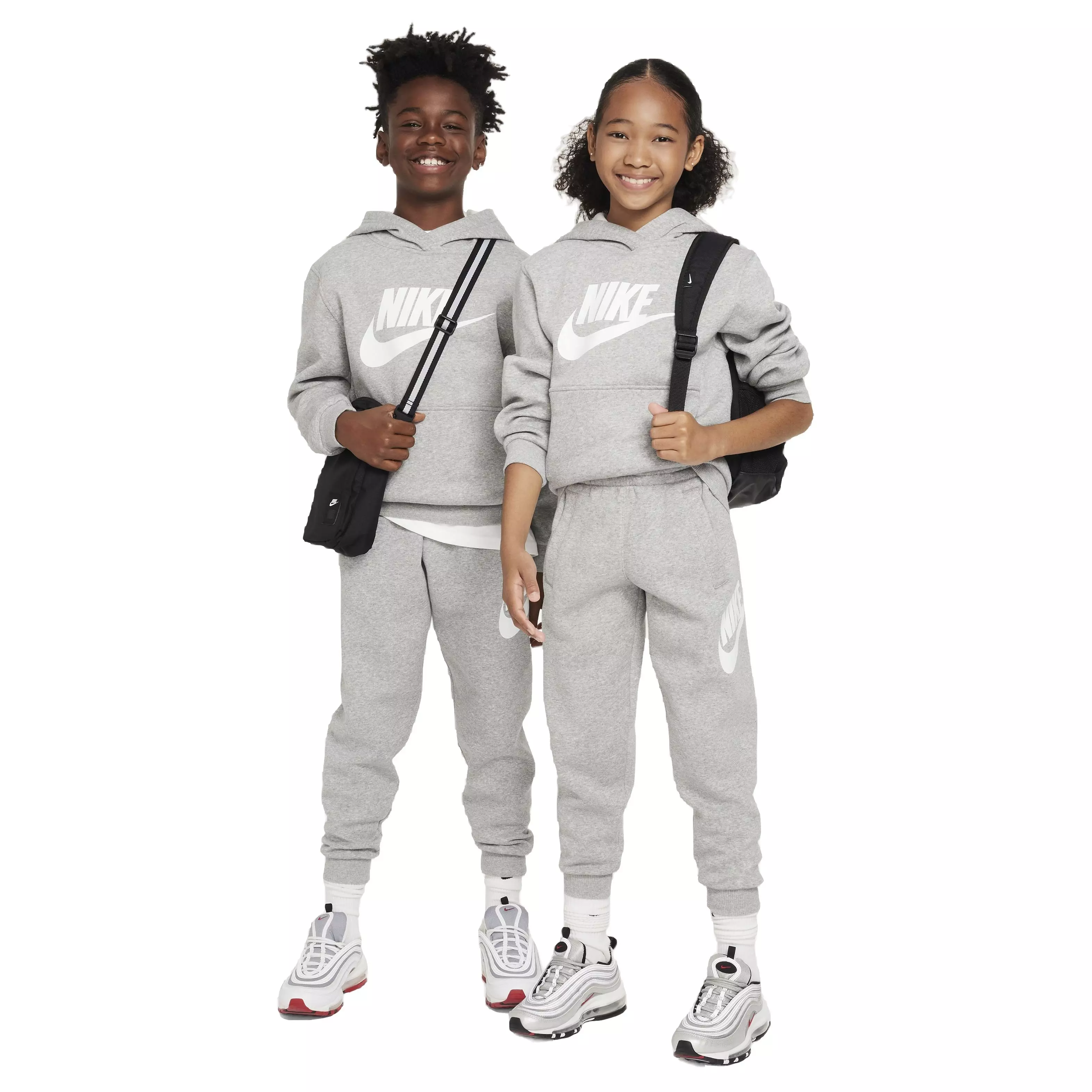 Nike Big Kids' Sportswear Club Fleece HBR Hoodie -  Grey - GREY