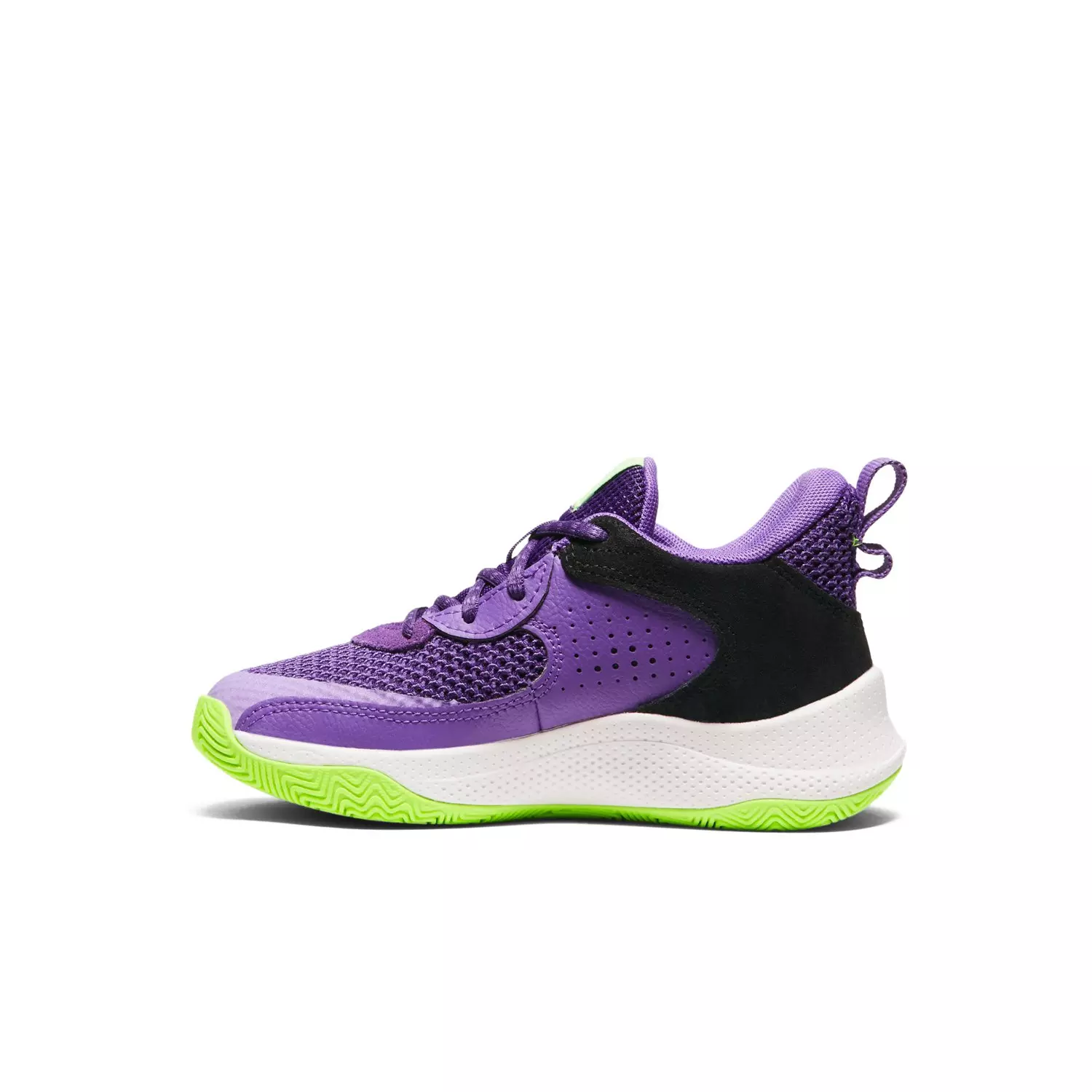 Under Armour Curry 3Z 24 Suede "Lavish/Purple/Hyper Green" Preschool Boys' Basketball Shoe - LAVISH/PURPLE/GREEN