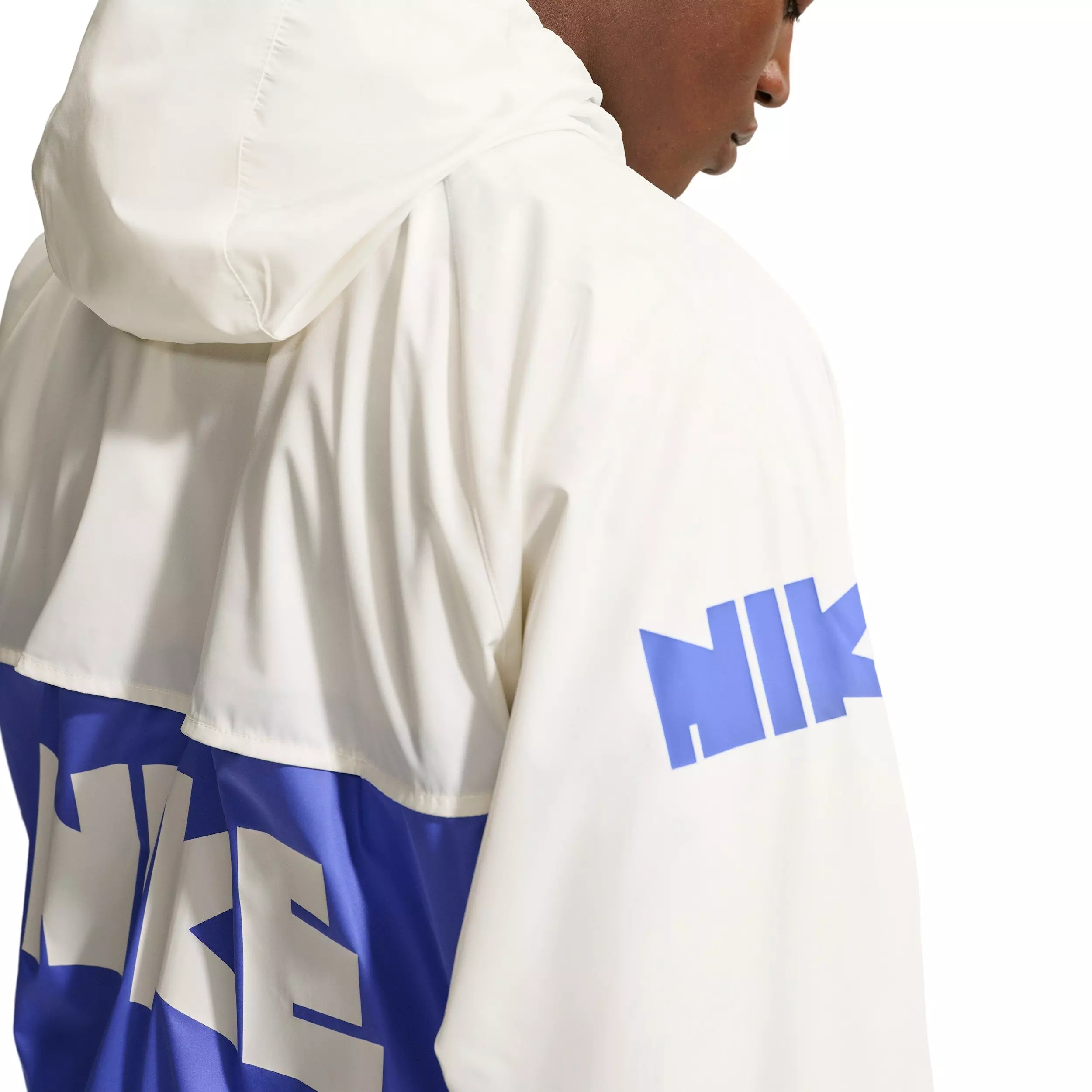 Nike Men's Windrunner Graphic Woven Jacket - WHITE/SAPPHIRE