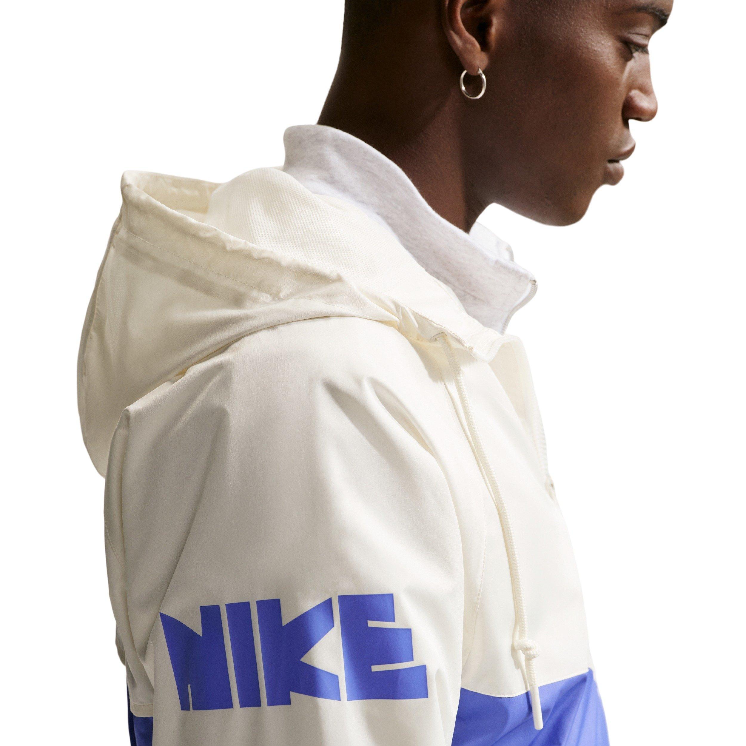 Nike Men's Windrunner Graphic Woven Jacket - WHITE/SAPPHIRE Thumbnail View 3