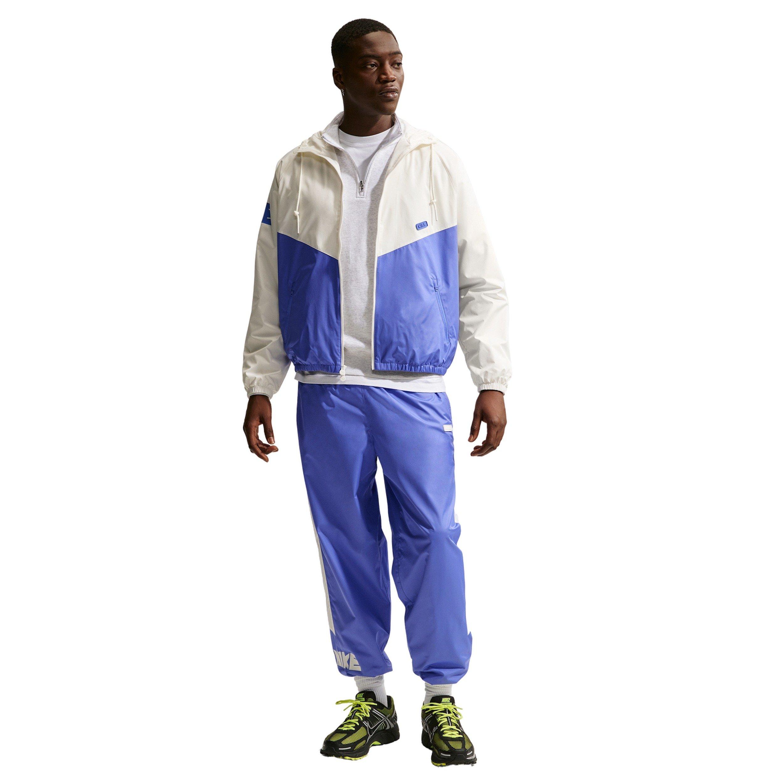 Nike Men's Windrunner Graphic Woven Jacket - WHITE/SAPPHIRE Thumbnail View 4