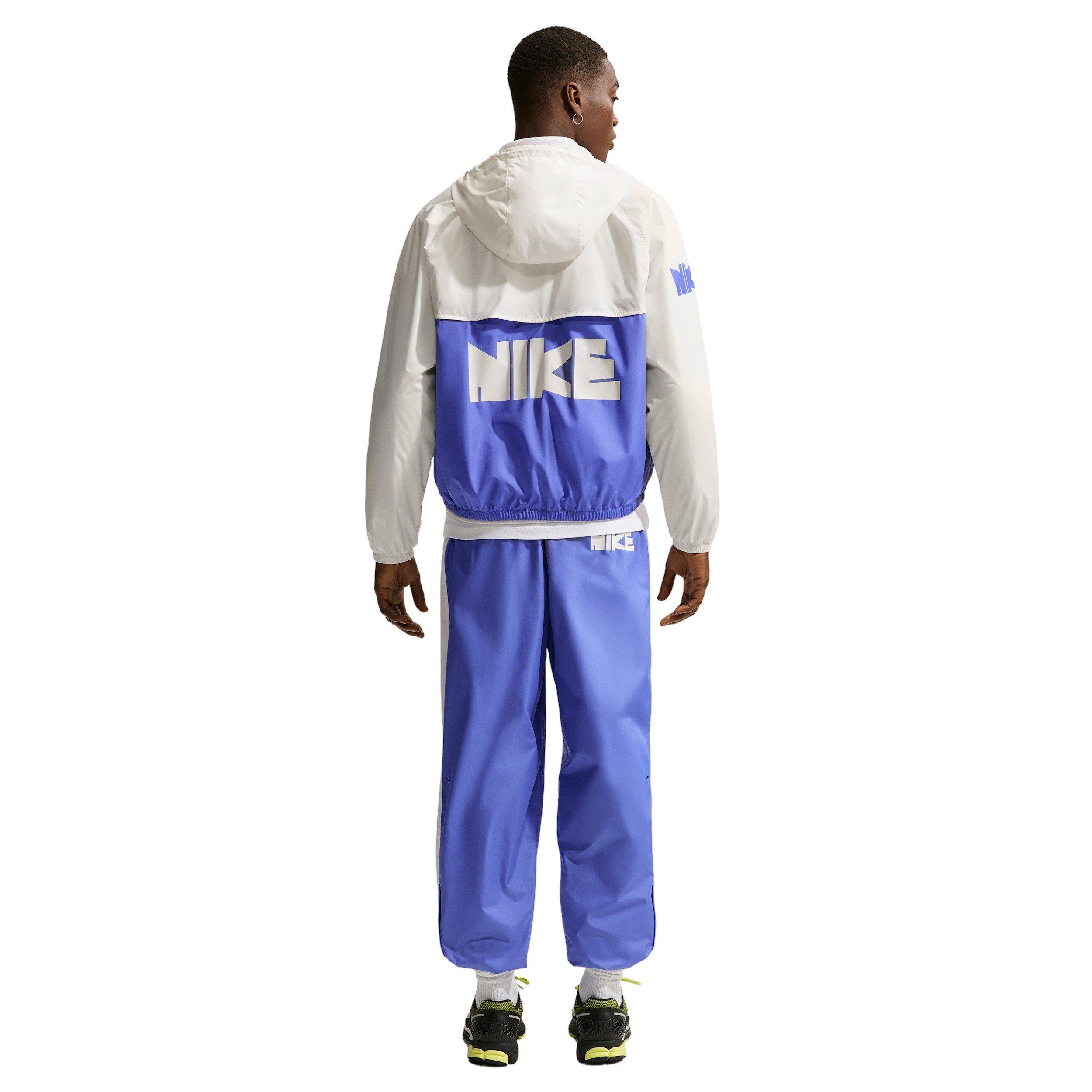 Nike Men's Windrunner Graphic Woven Jacket - WHITE/SAPPHIRE Thumbnail View 5