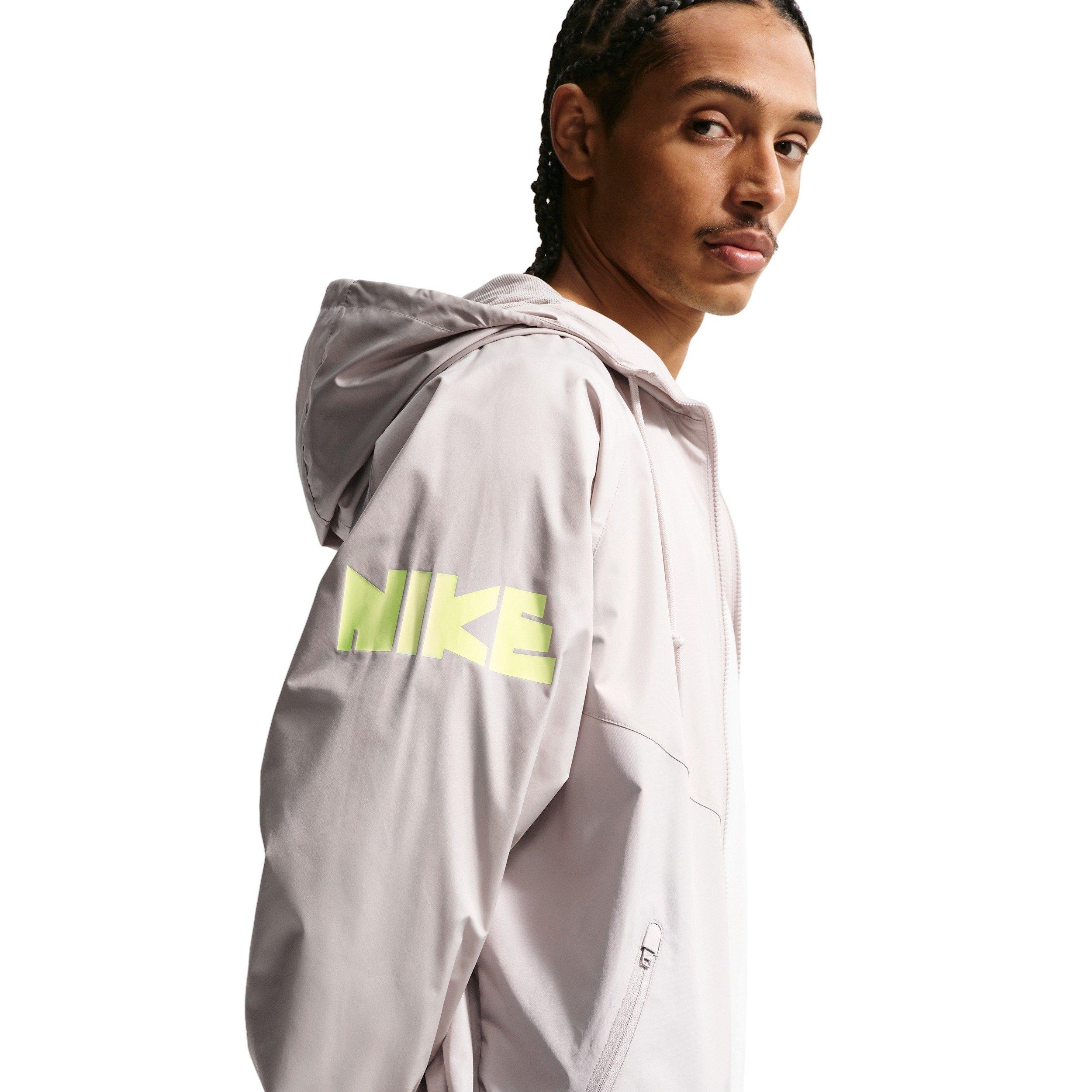 Nike Men's Windrunner Graphic Woven Jacket - CREAM/VOLT Thumbnail View 3