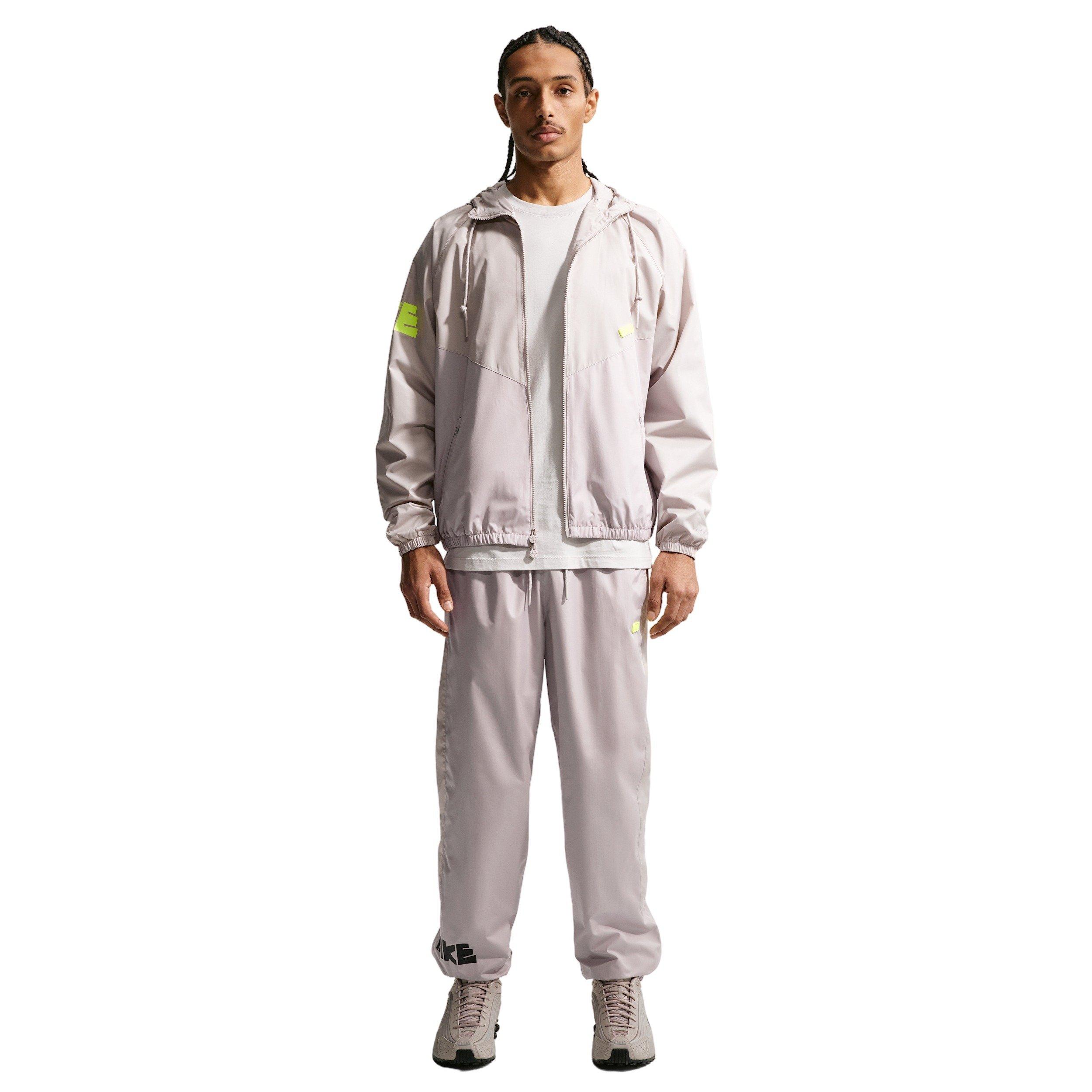 Nike Men's Windrunner Graphic Woven Jacket - CREAM/VOLT Thumbnail View 4