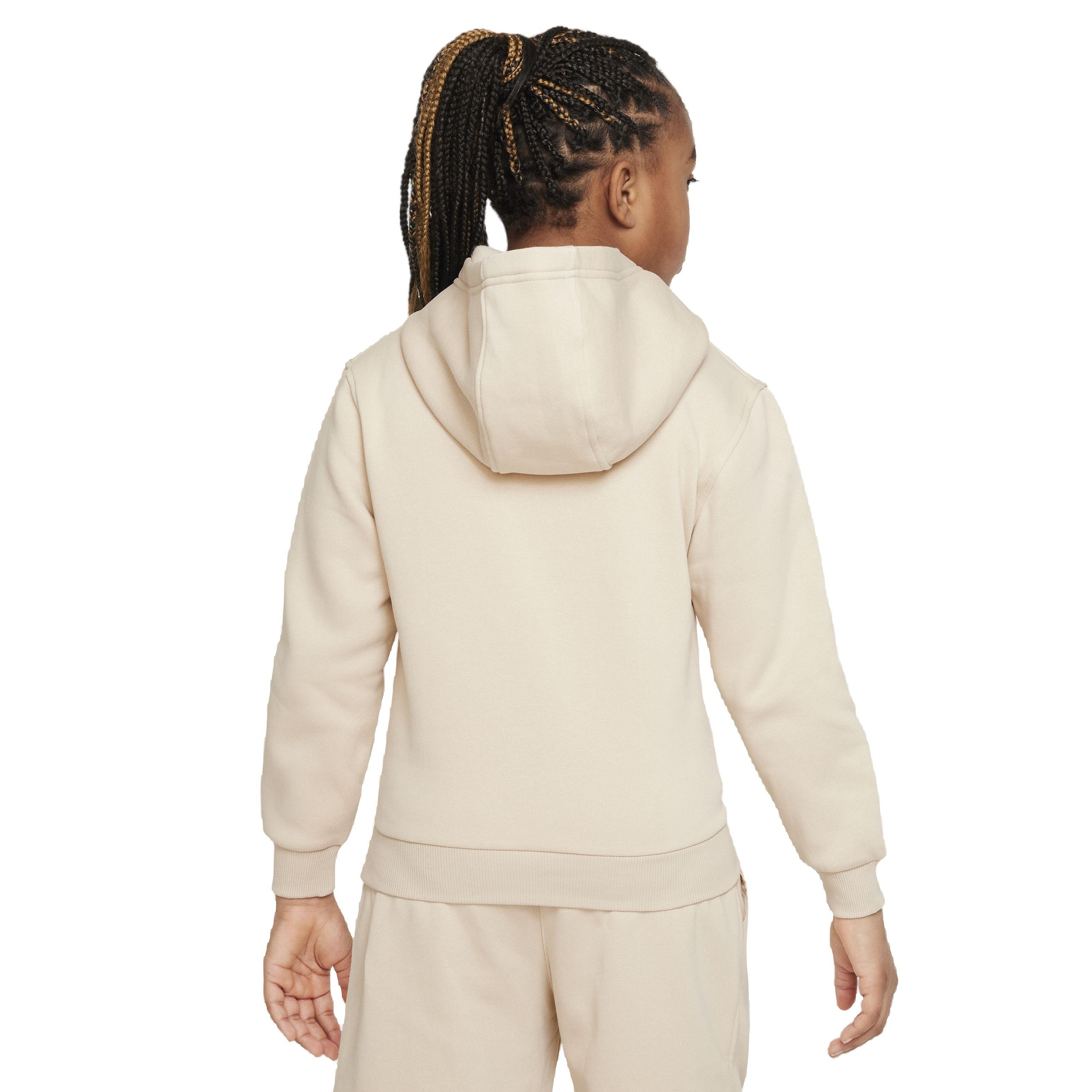 Nike Big Kids' Sportswear Club Fleece HBR Hoodie - Brown - BROWN Thumbnail View 2