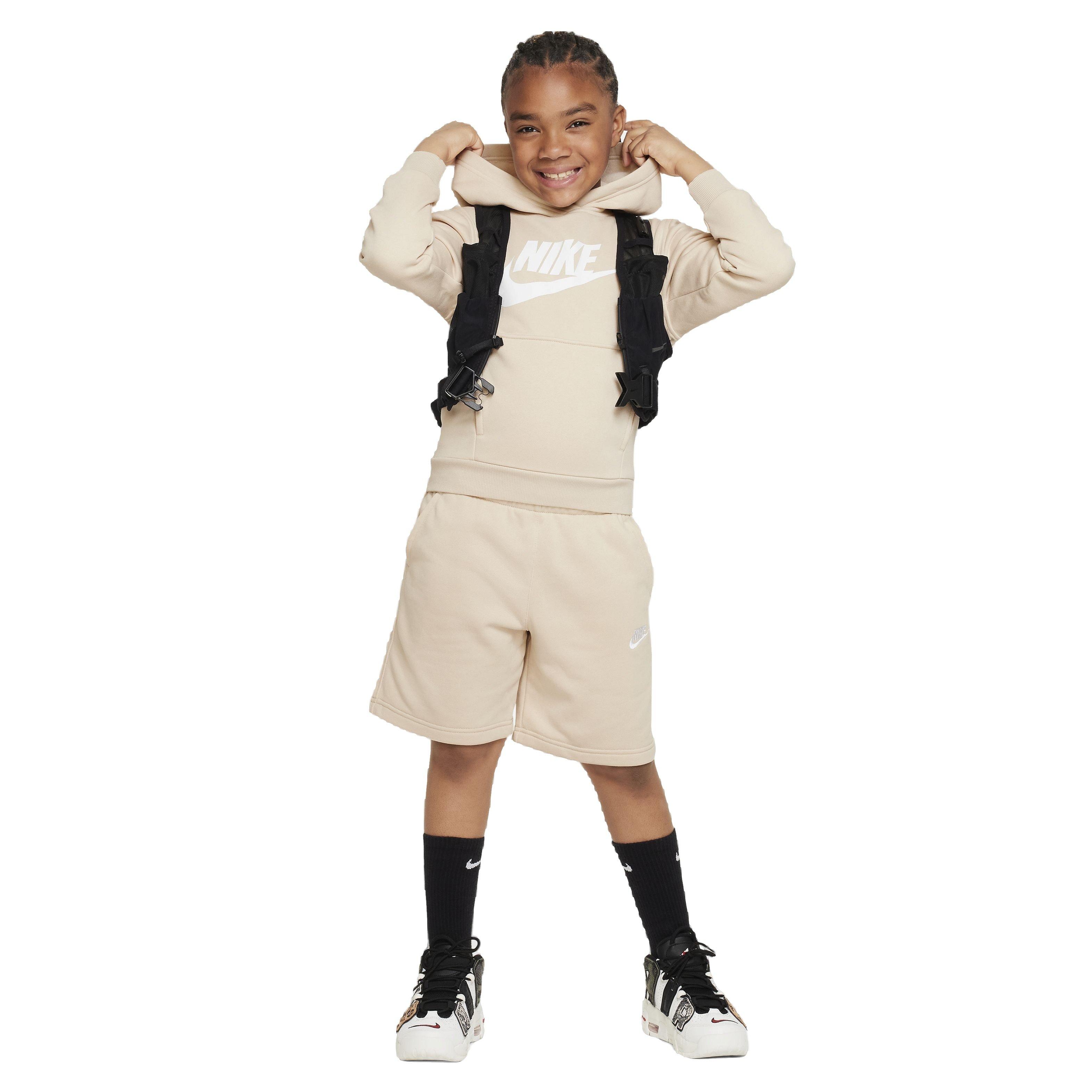 Nike Big Kids' Sportswear Club Fleece HBR Hoodie - Brown - BROWN Thumbnail View 5