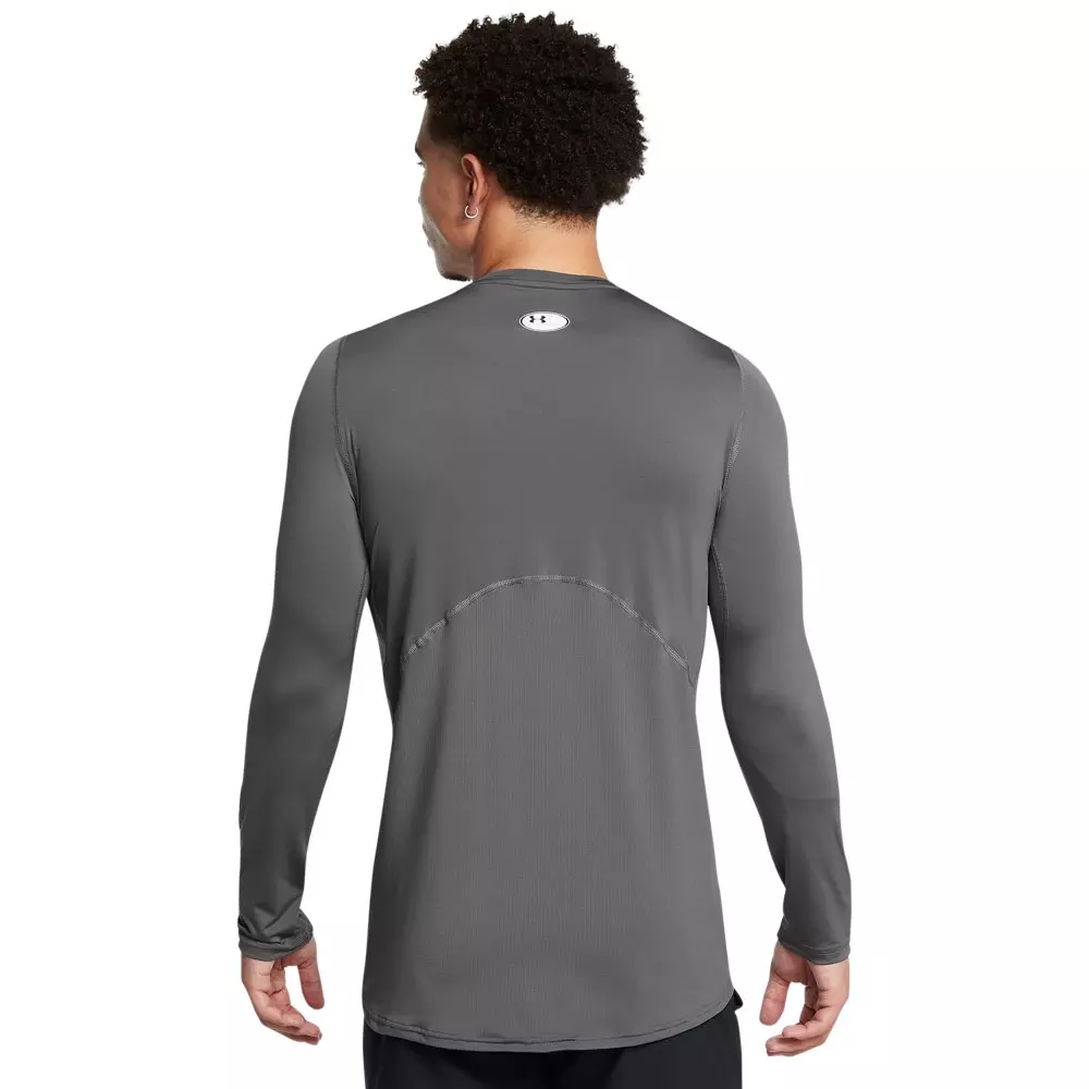 Under Armour Men's HeatGear Fitted Long Sleeve Top - DK GREY