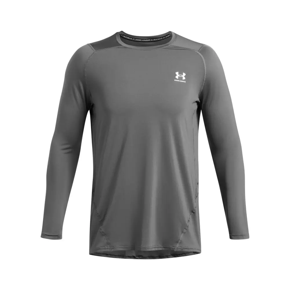 Under Armour Men's HeatGear Fitted Long Sleeve Top - DK GREY