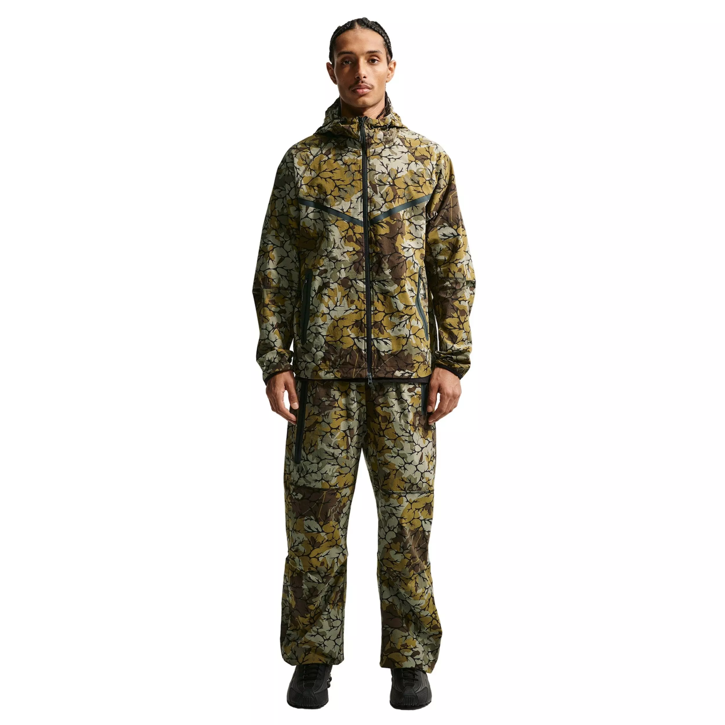 Nike Men's Tech Dri-FIT Woven AOP Pants - OLIVE/BLACK