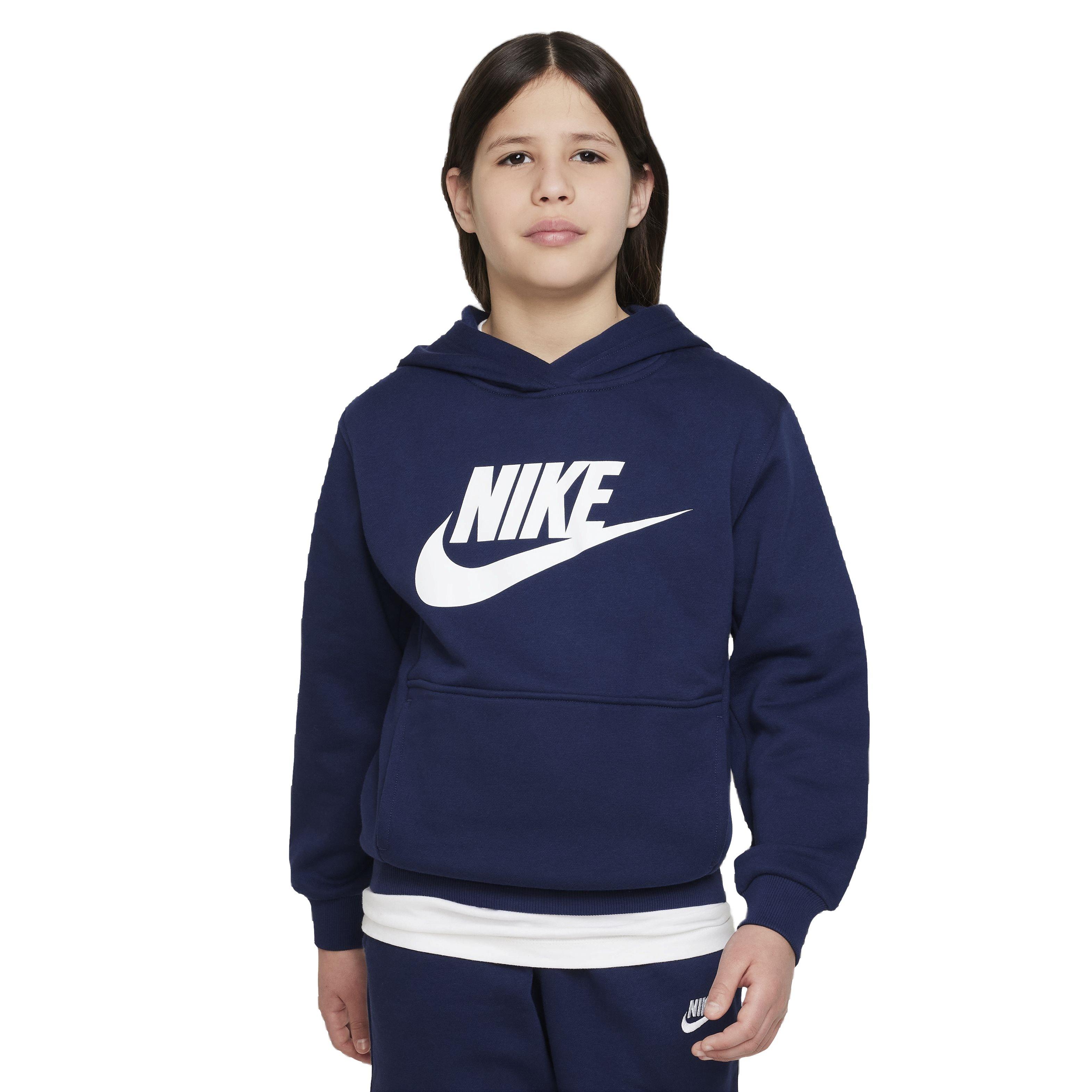 Nike Big Kids' Sportswear Club Fleece HBR Hoodie - Navy - NAVY Thumbnail View 1