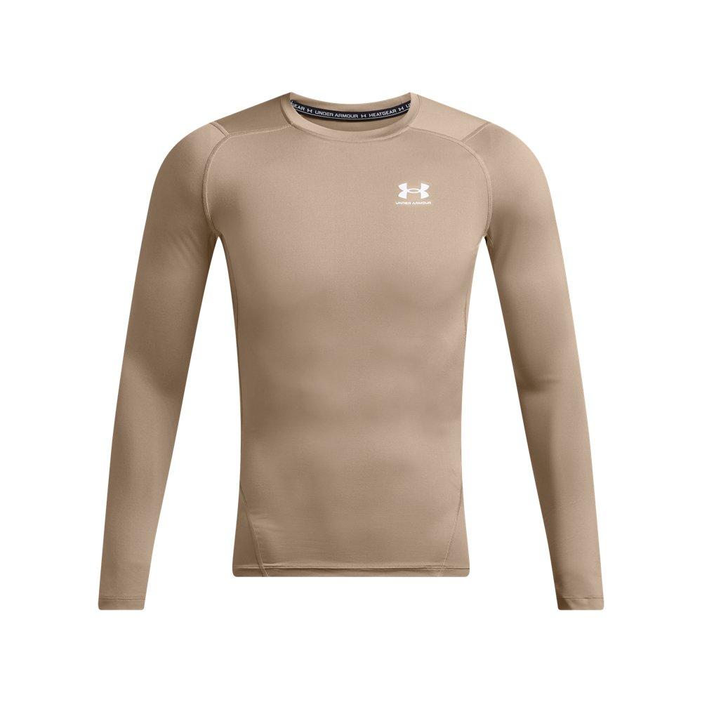 Under Amour Men's HeatGear Long Sleeve Top - TAN Thumbnail View 3