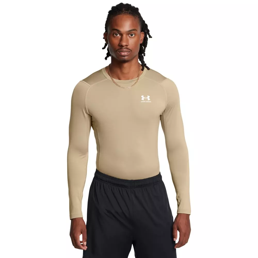 Under Amour Men's HeatGear Long Sleeve Top - KHAKI