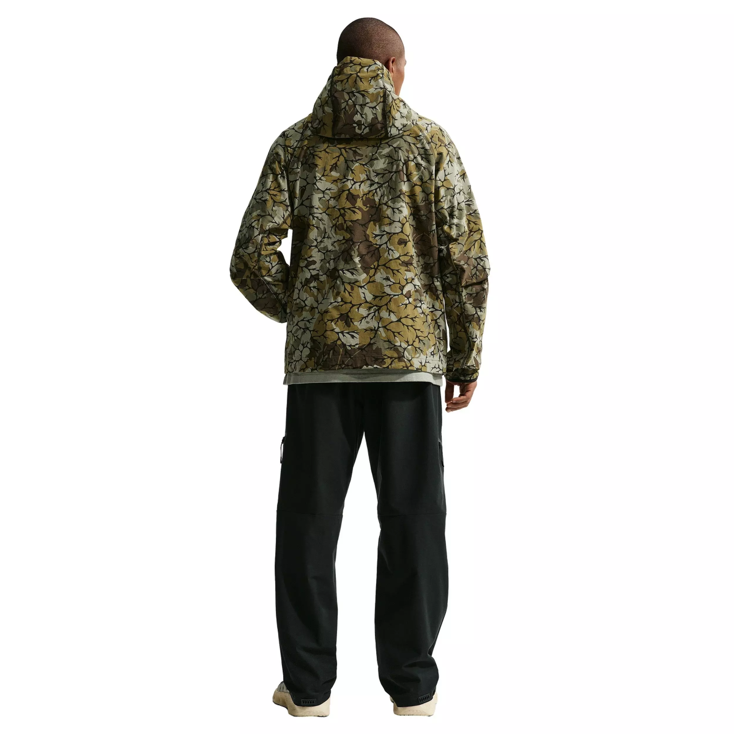 Nike Men's Tech Dri-FIT Woven Full-Zip AOP Windrunner Jacket - OLIVE