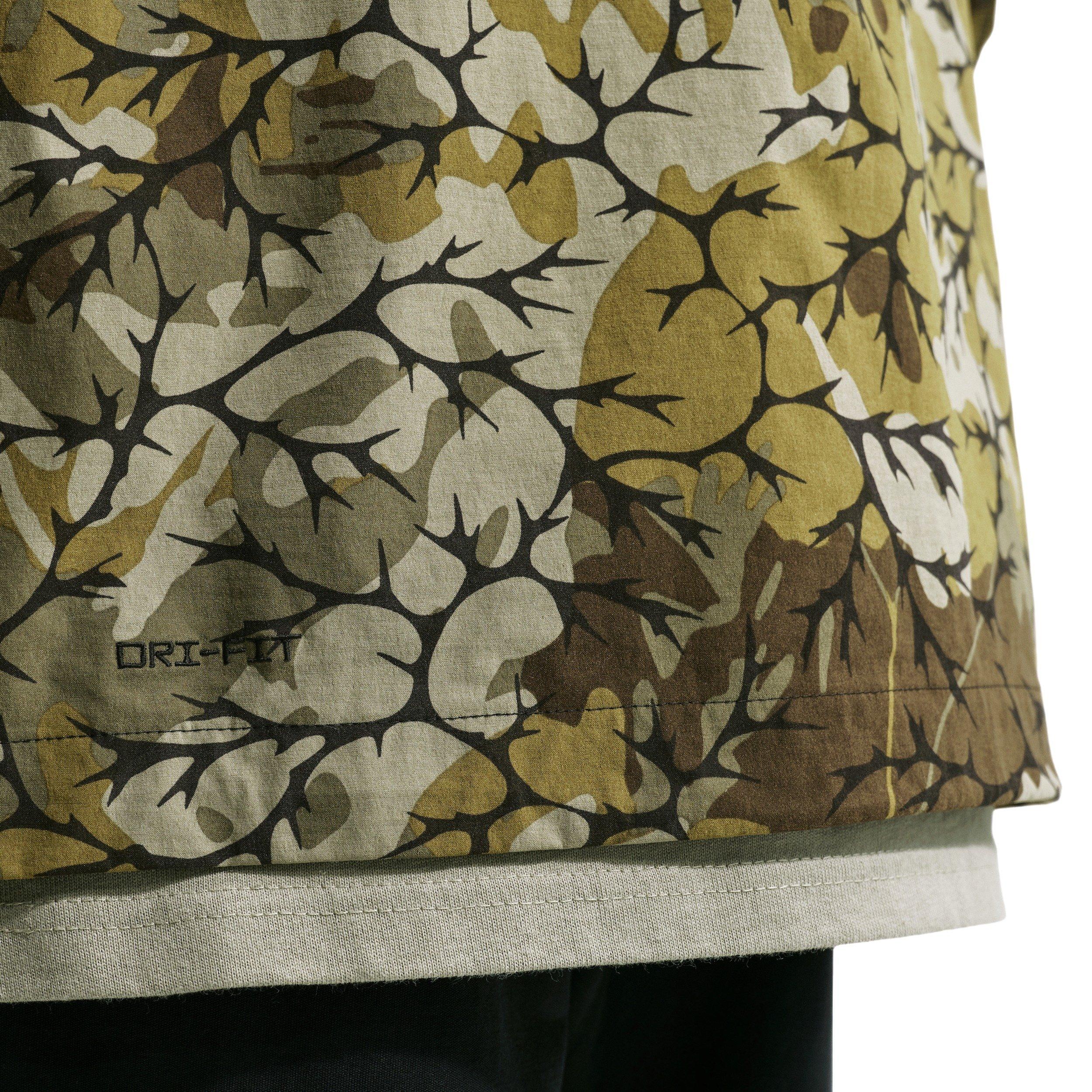 Nike Men's Tech Dri-FIT Woven Full-Zip AOP Windrunner Jacket - OLIVE Thumbnail View 6