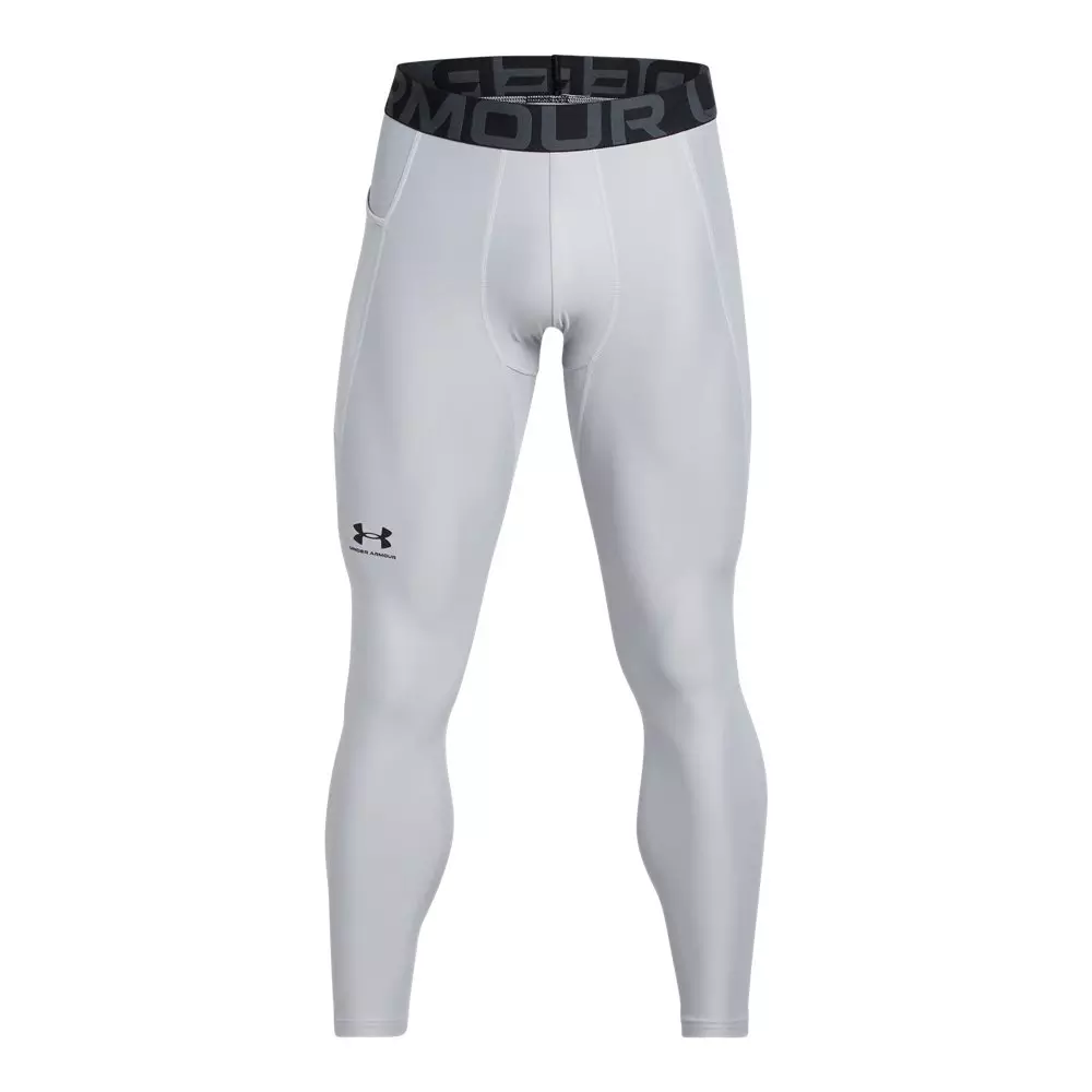 Under Armour Men's HeatGear Leggings - LT GREY/BLACK
