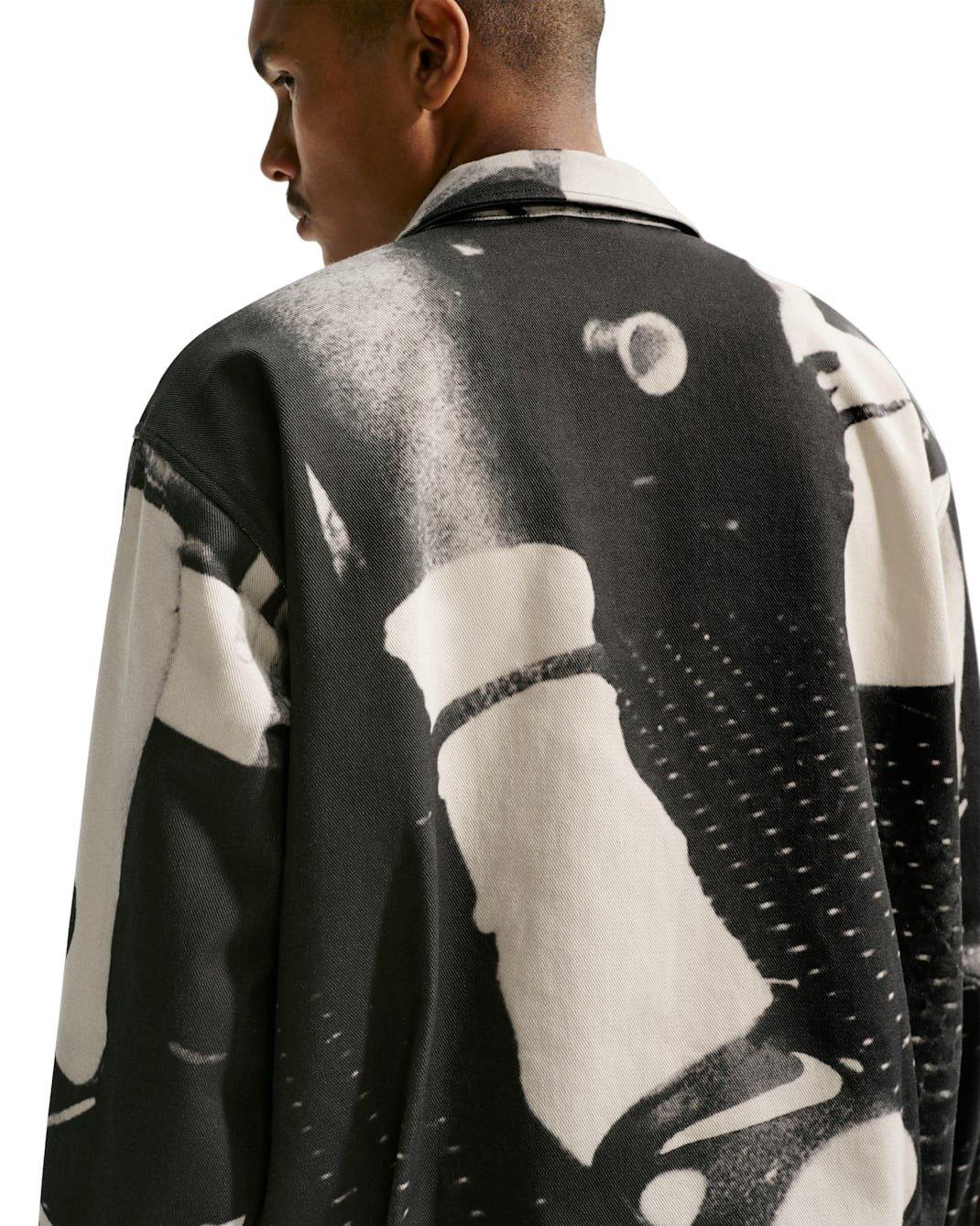 Nike Men's Life Field Sports Jacket - Black/White - BLACK/WHITE Thumbnail View 2