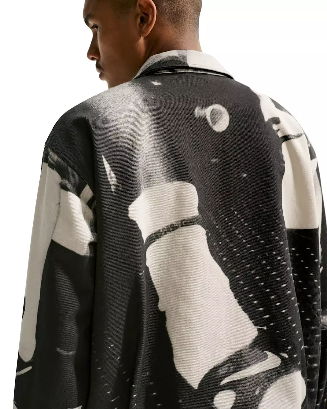 Nike Men's Life Field Sports Jacket - Black/White - BLACK/WHITE