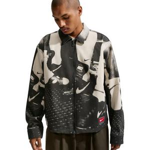 Nike Men's Life Field Sports Jacket -Black/White