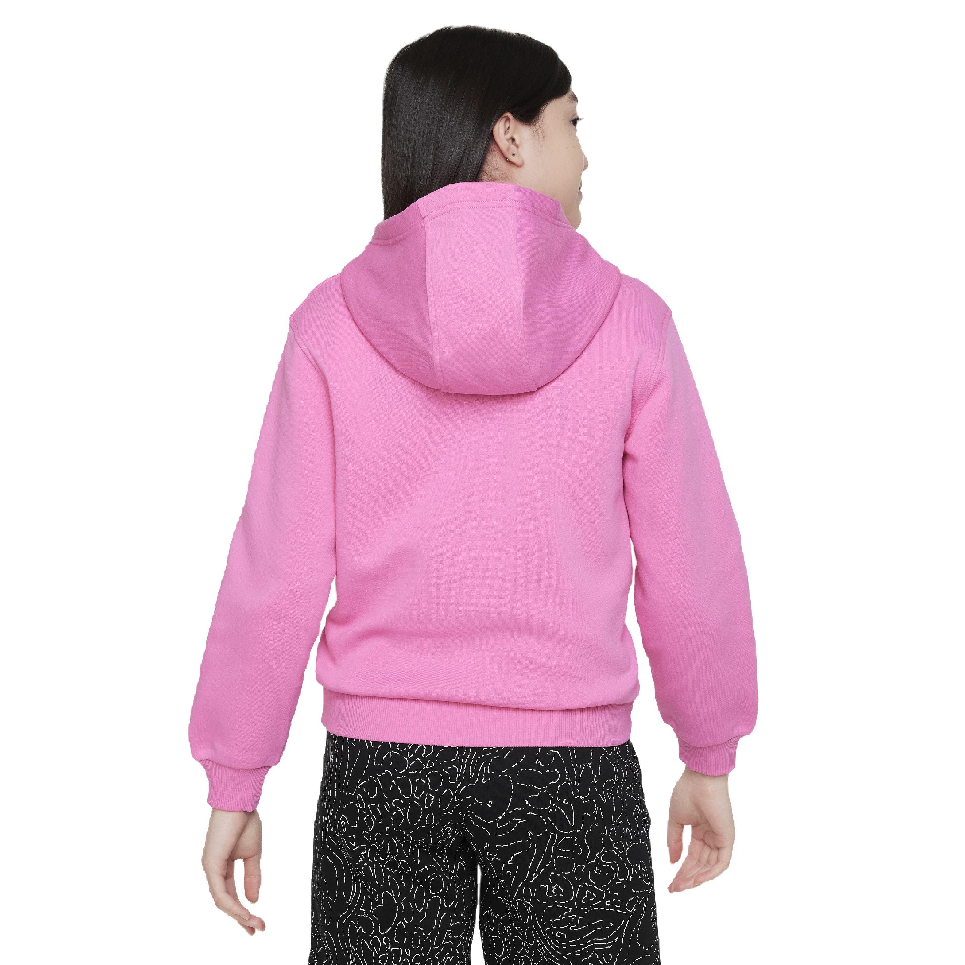 Nike Big Kids' Sportswear Club Fleece HBR Hoodie -Pink - PINK Thumbnail View 2