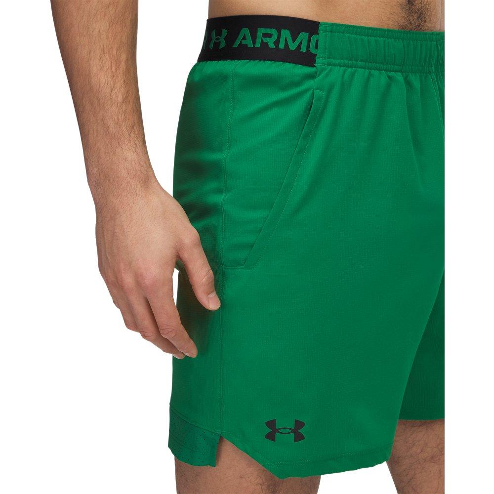 Under Armour Men's Vanish Woven 6" Shorts - Black - GREEN Thumbnail View 3